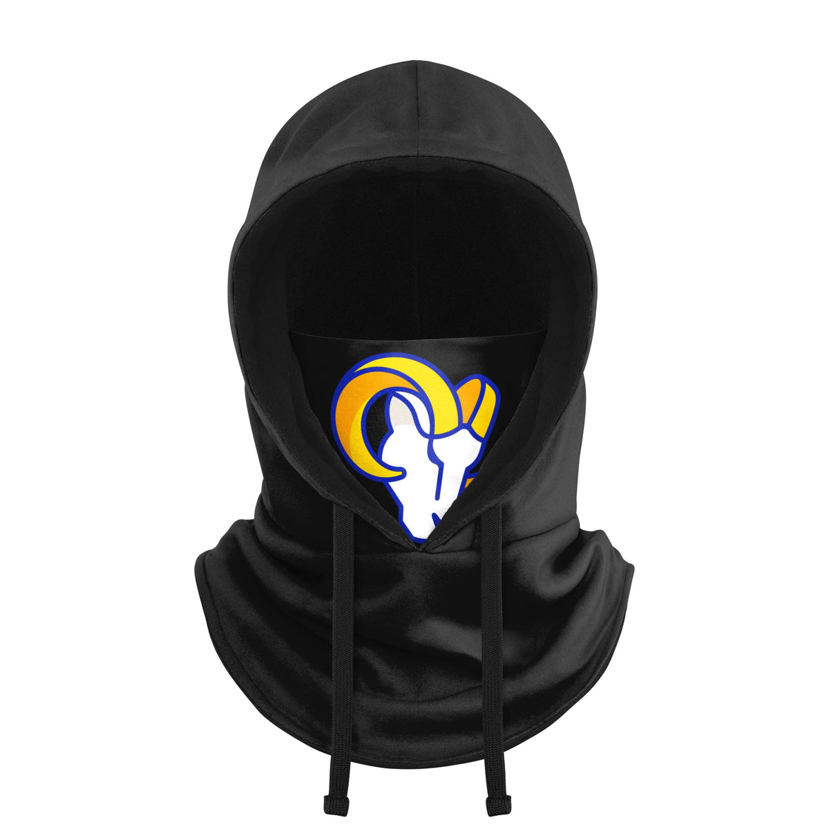 Los Angeles Rams Nfl Black Drawstring Hooded Gaiter Fan Gear For Men And Women