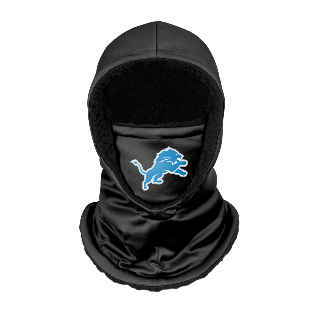 Detroit Lions Nfl Black Hooded Gaiter Fan Gear For Men And Women