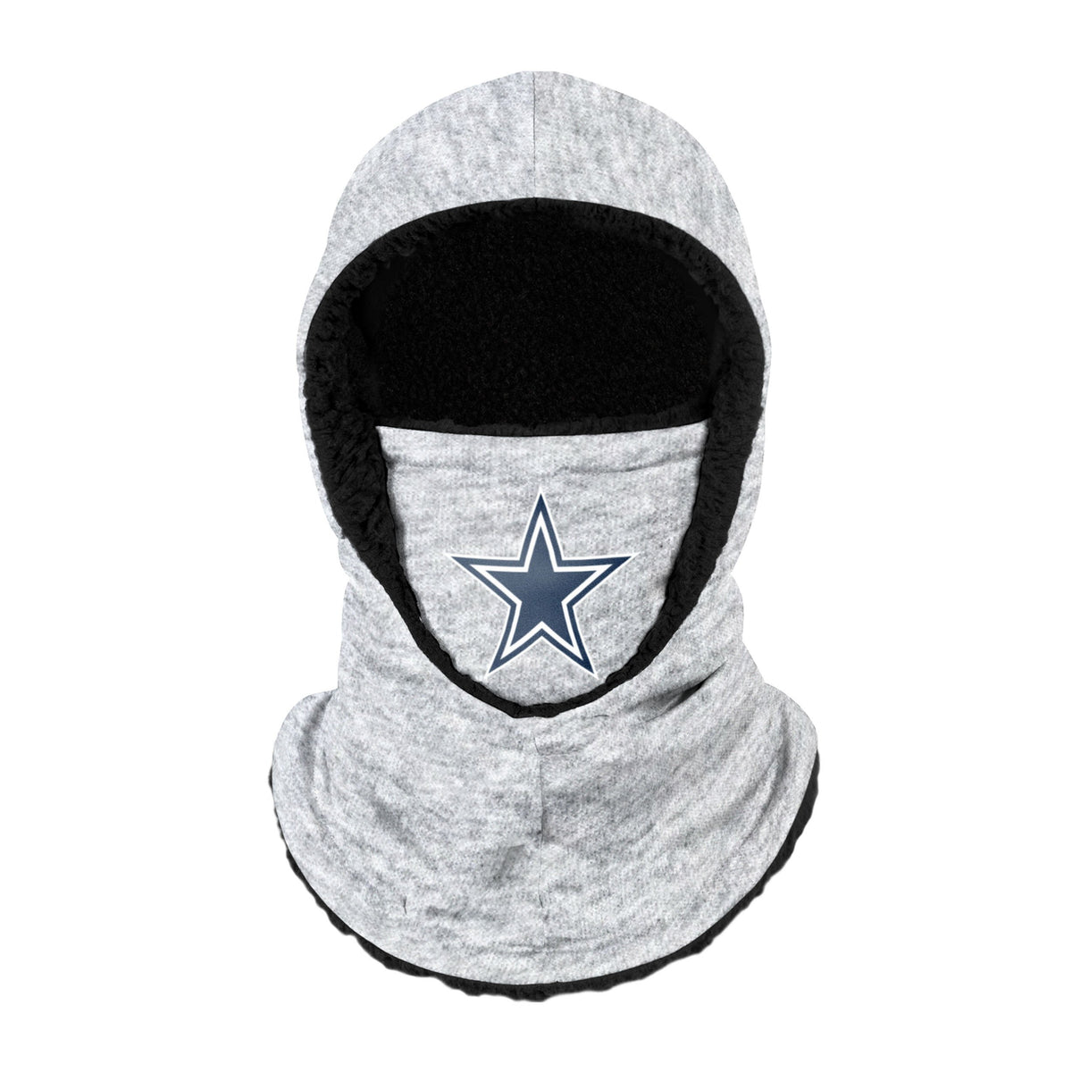 Dallas Cowboys Nfl Heather Grey Big Logo Hooded Gaiter Fan Gear For Men And Women