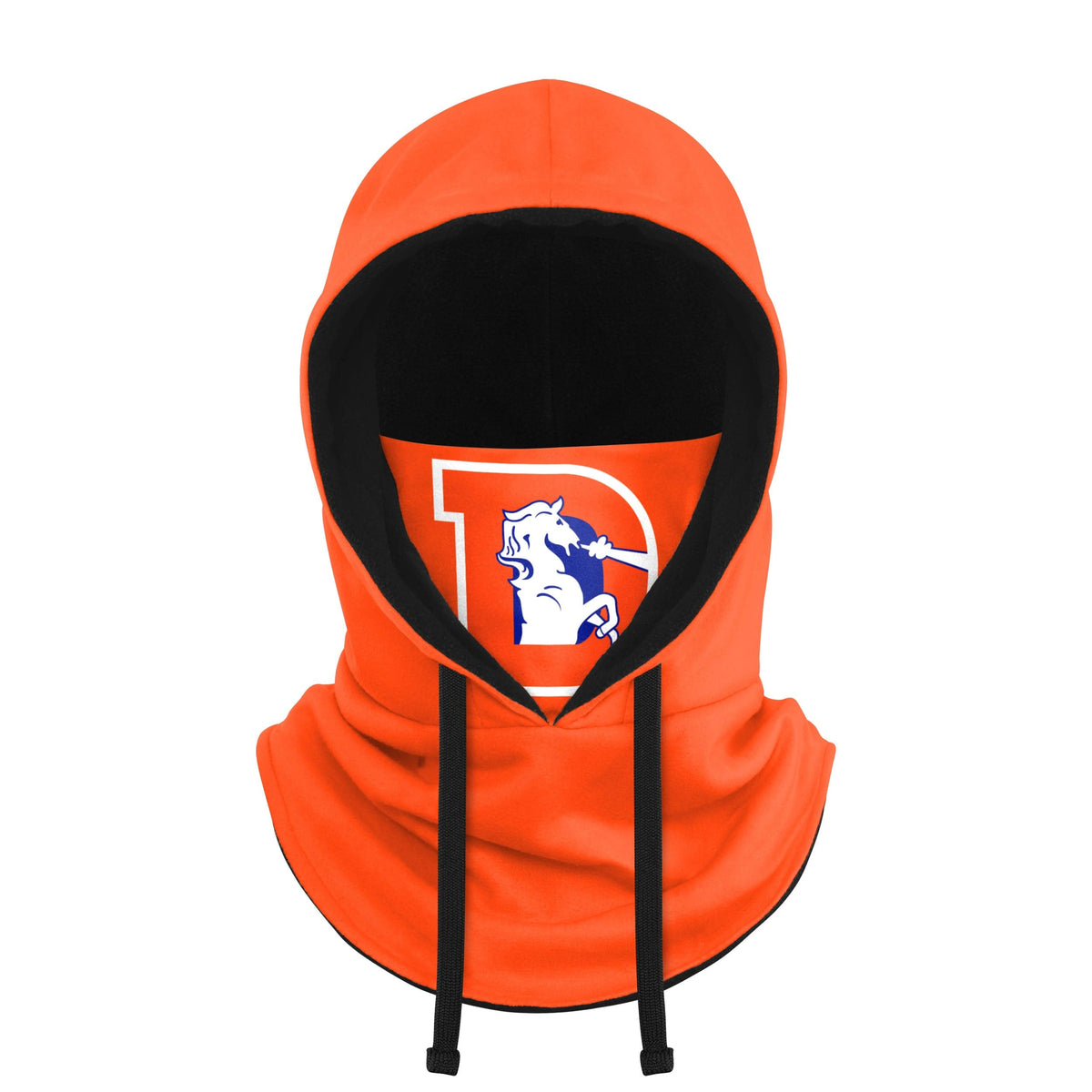 Denver Broncos Nfl Retro Drawstring Hooded Gaiter Fan Gear For Men And Women