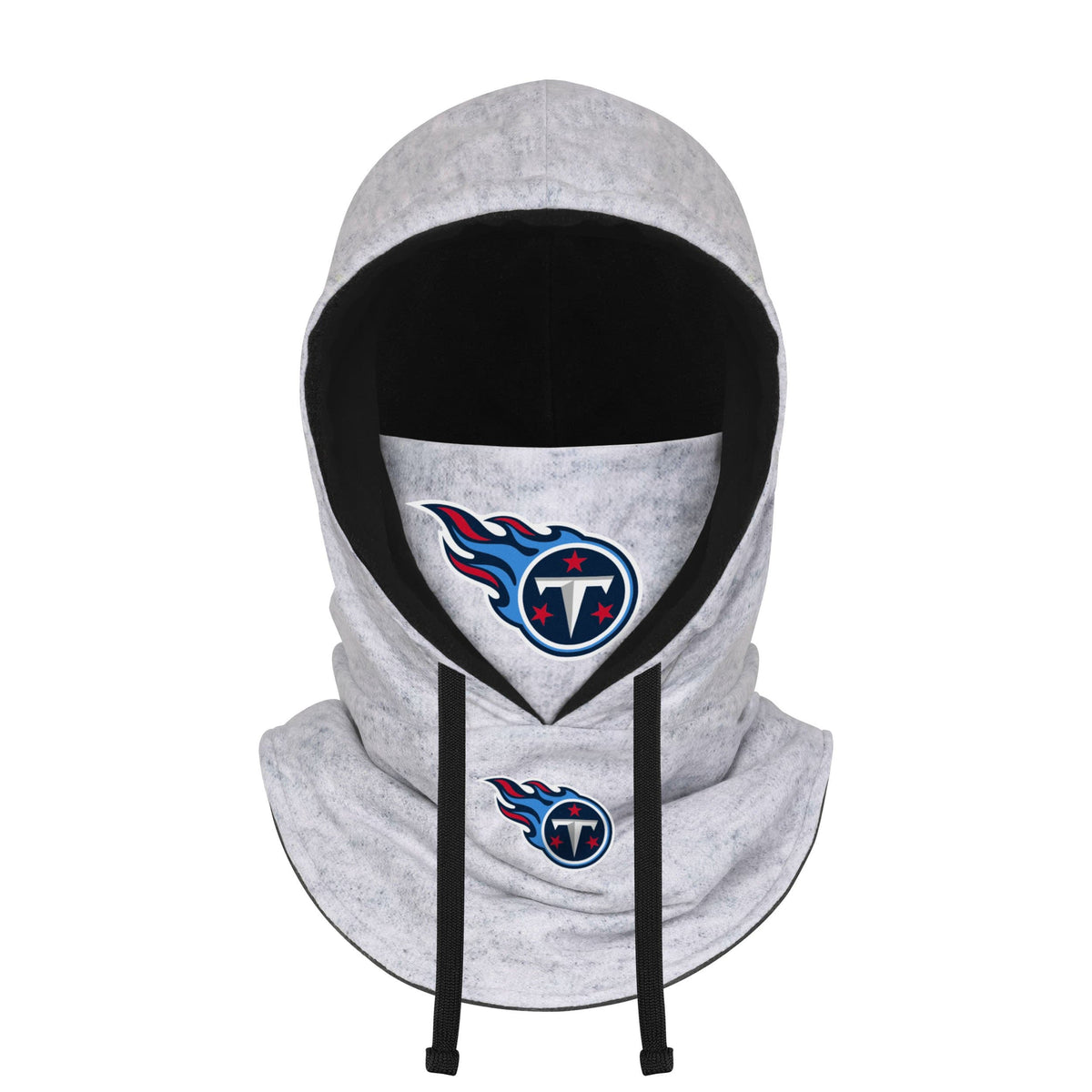 Tennessee Titans Nfl Heather Gray Drawstring Hooded Gaiter Scarf Fan Gear For Men And Women