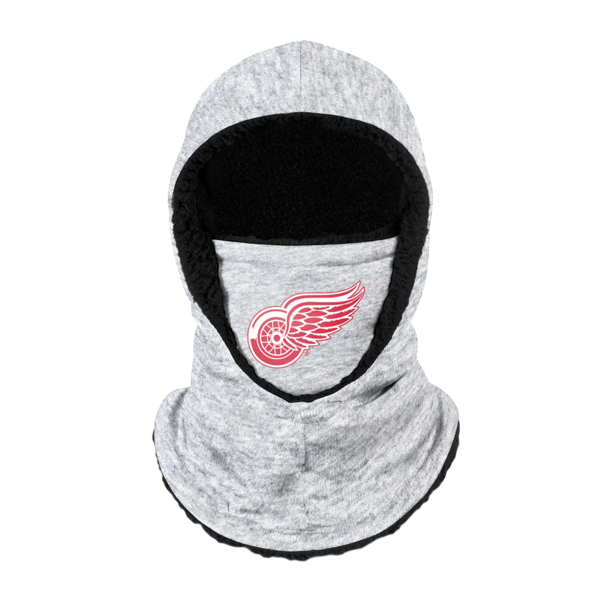 Detroit Red Wings Nhl Heather Grey Big Logo Hooded Gaiter Fan Gear For Men And Women