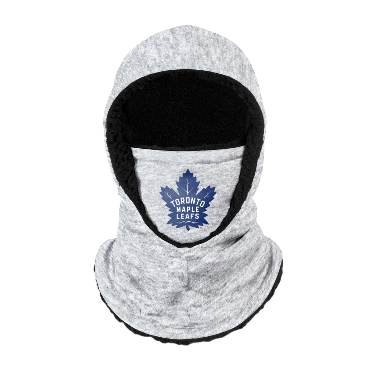 Toronto Maple Leafs Nhl Heather Grey Big Logo Hooded Gaiter Fan Gear For Men And Women