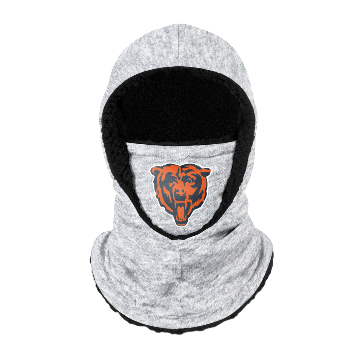 Chicago Bears Nfl Heather Grey Big Logo Hooded Gaiter Fan Gear For Men And Women
