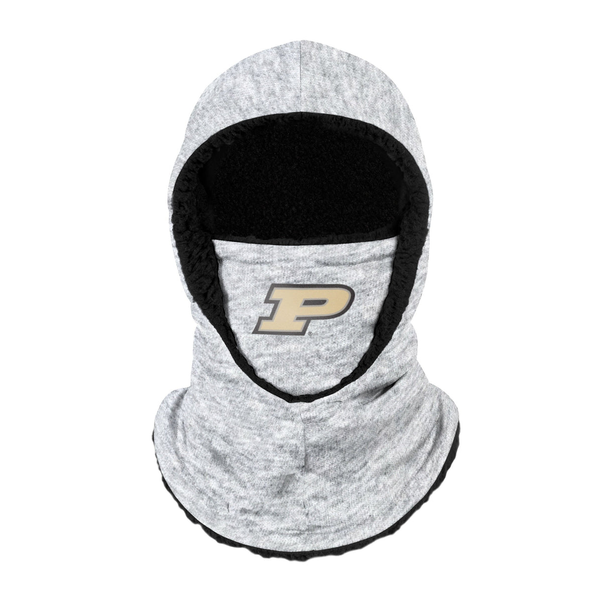 Purdue Boilermakers Ncaa Heather Grey Big Logo Hooded Gaiter Fan Gear For Men And Women