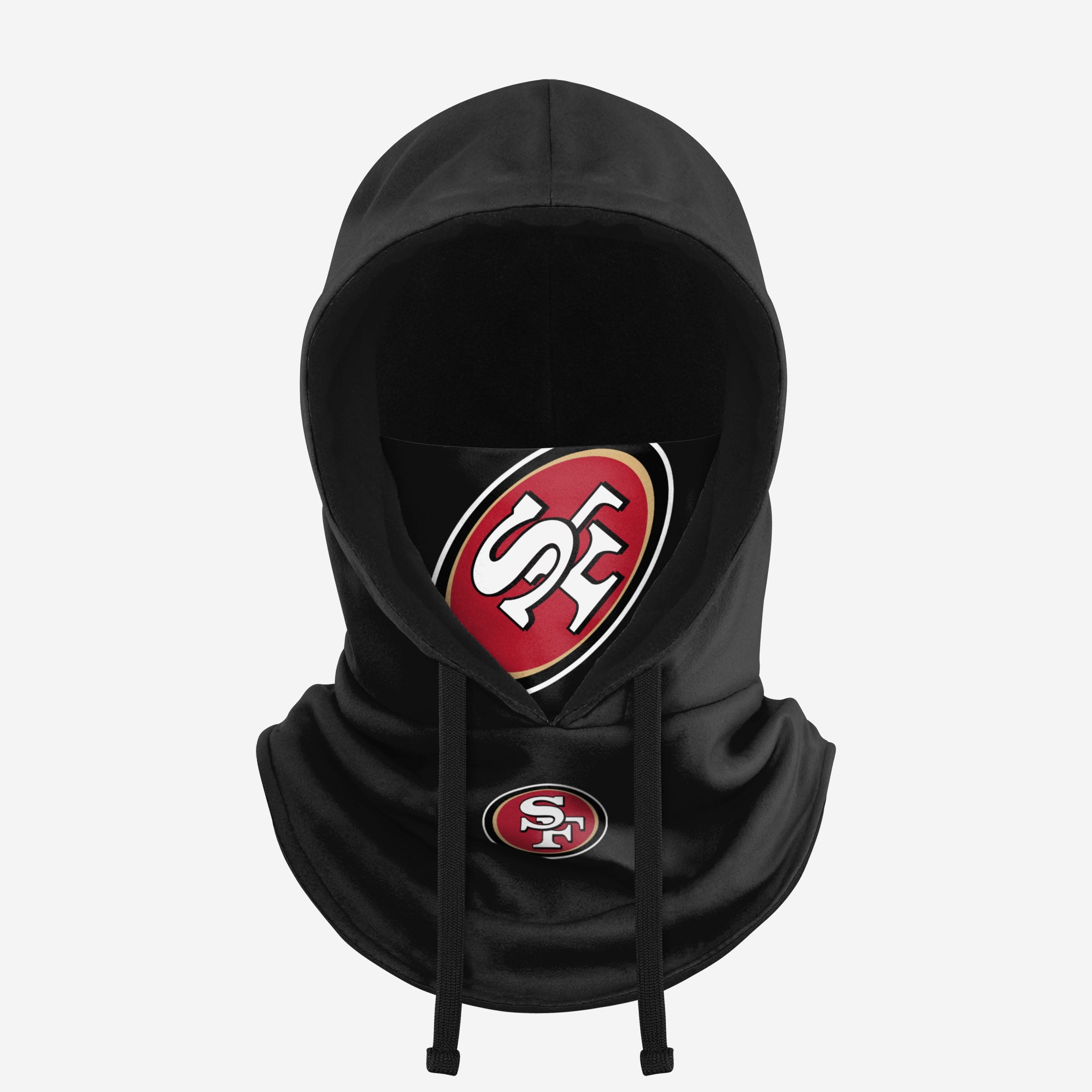 San Francisco 49Ers Black Drawstring Hooded Gaiter Fan Gear For Men And Women