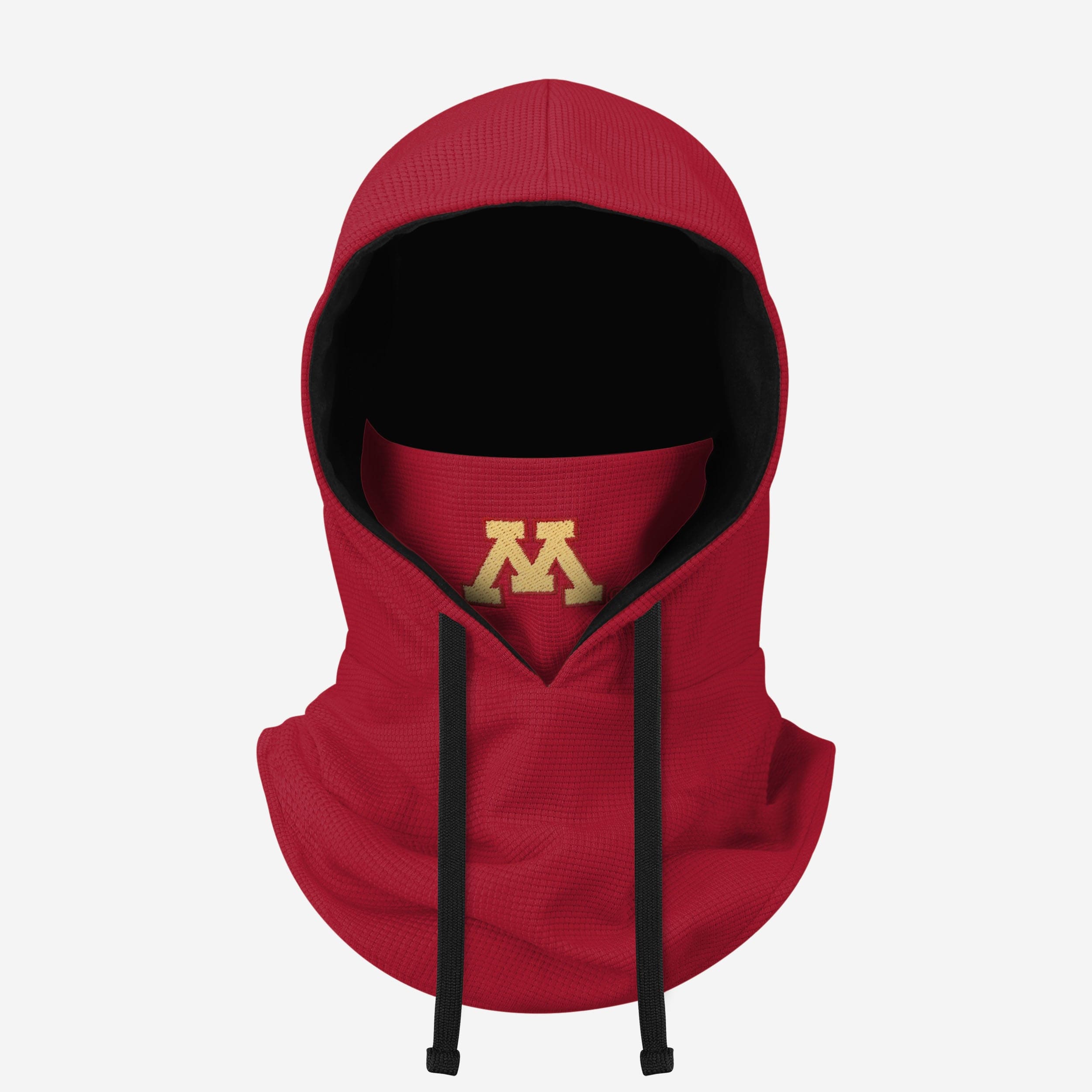 Minnesota Golden Gophers Waffle Drawstring Hooded Gaiter Fan Gear For Men And Women