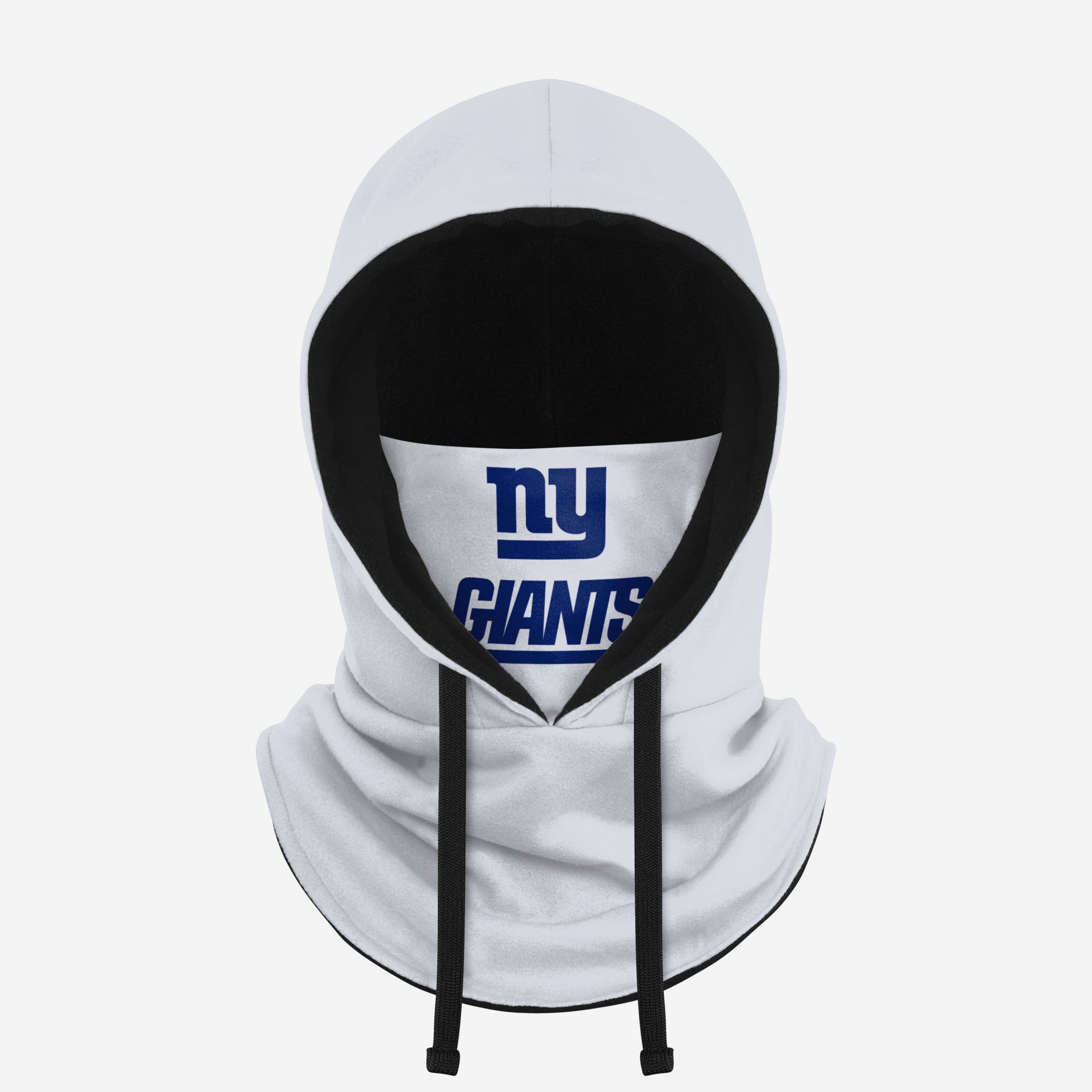New York Giants White Drawstring Hooded Gaiter Fan Gear For Men And Women