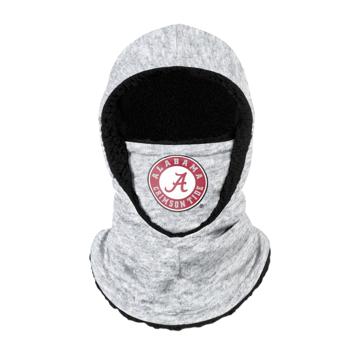 Alabama Crimson Tide Ncaa Heather Grey Big Logo Hooded Gaiter Fan Gear For Men And Women