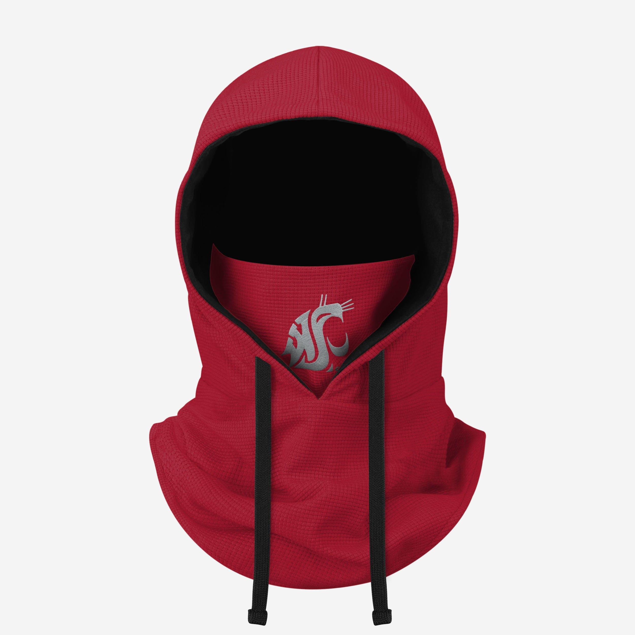 Washington State Cougars Waffle Drawstring Hooded Gaiter Fan Gear For Men And Women
