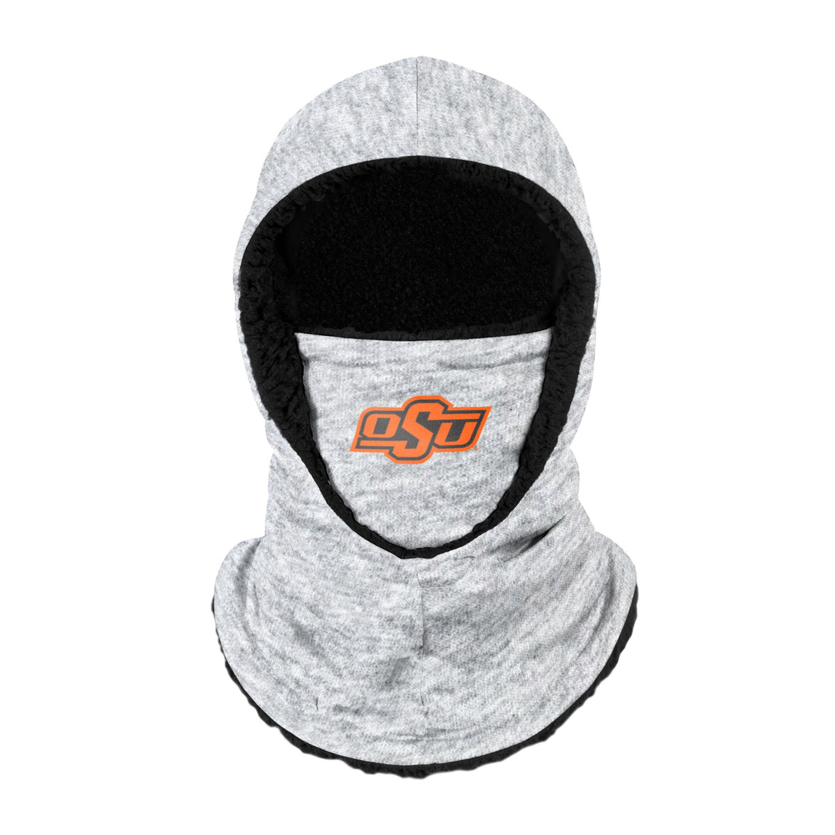 Oklahoma State Cowboys Ncaa Heather Grey Big Logo Hooded Gaiter Fan Gear For Men And Women