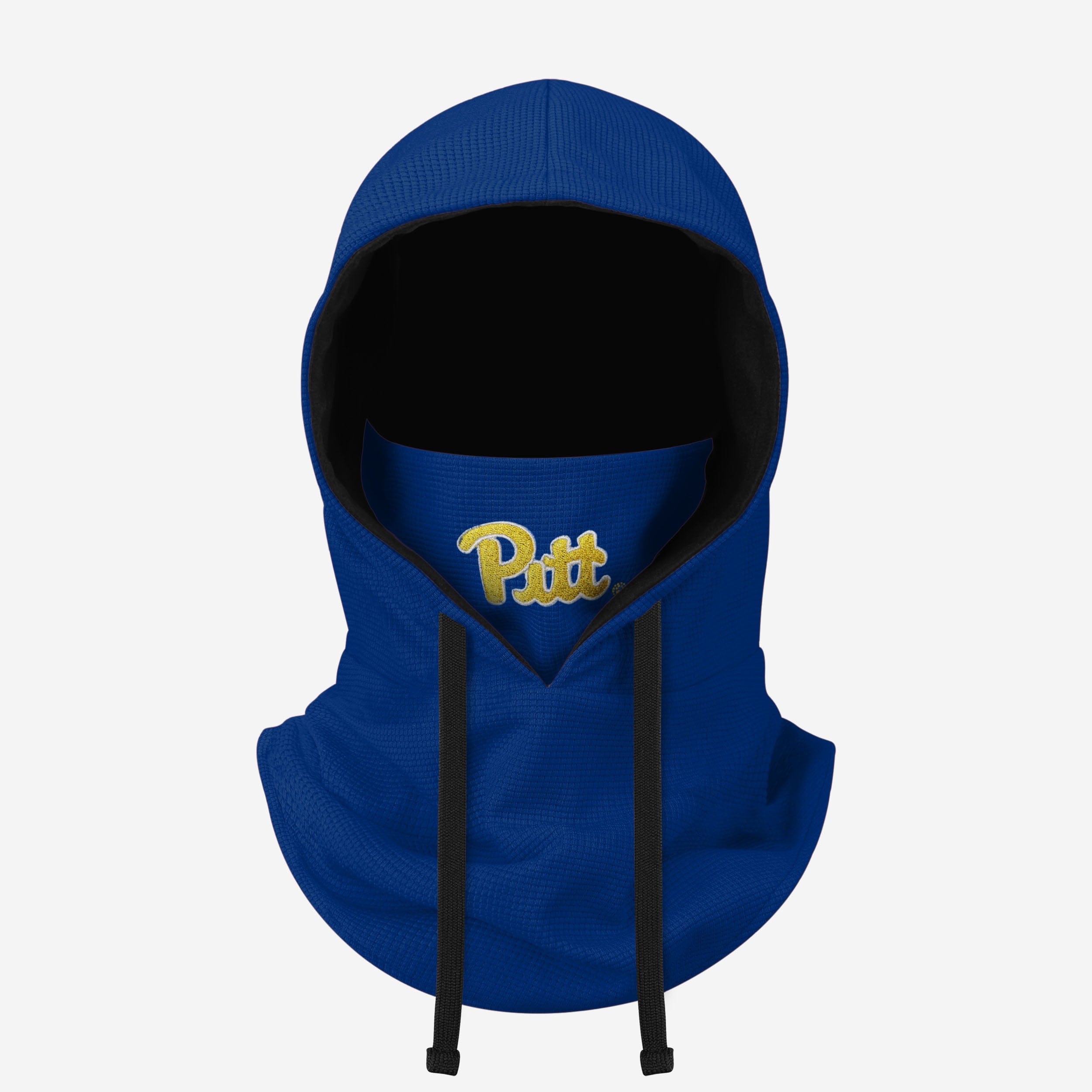 Pittsburgh Panthers Waffle Drawstring Hooded Gaiter Fan Gear For Men And Women