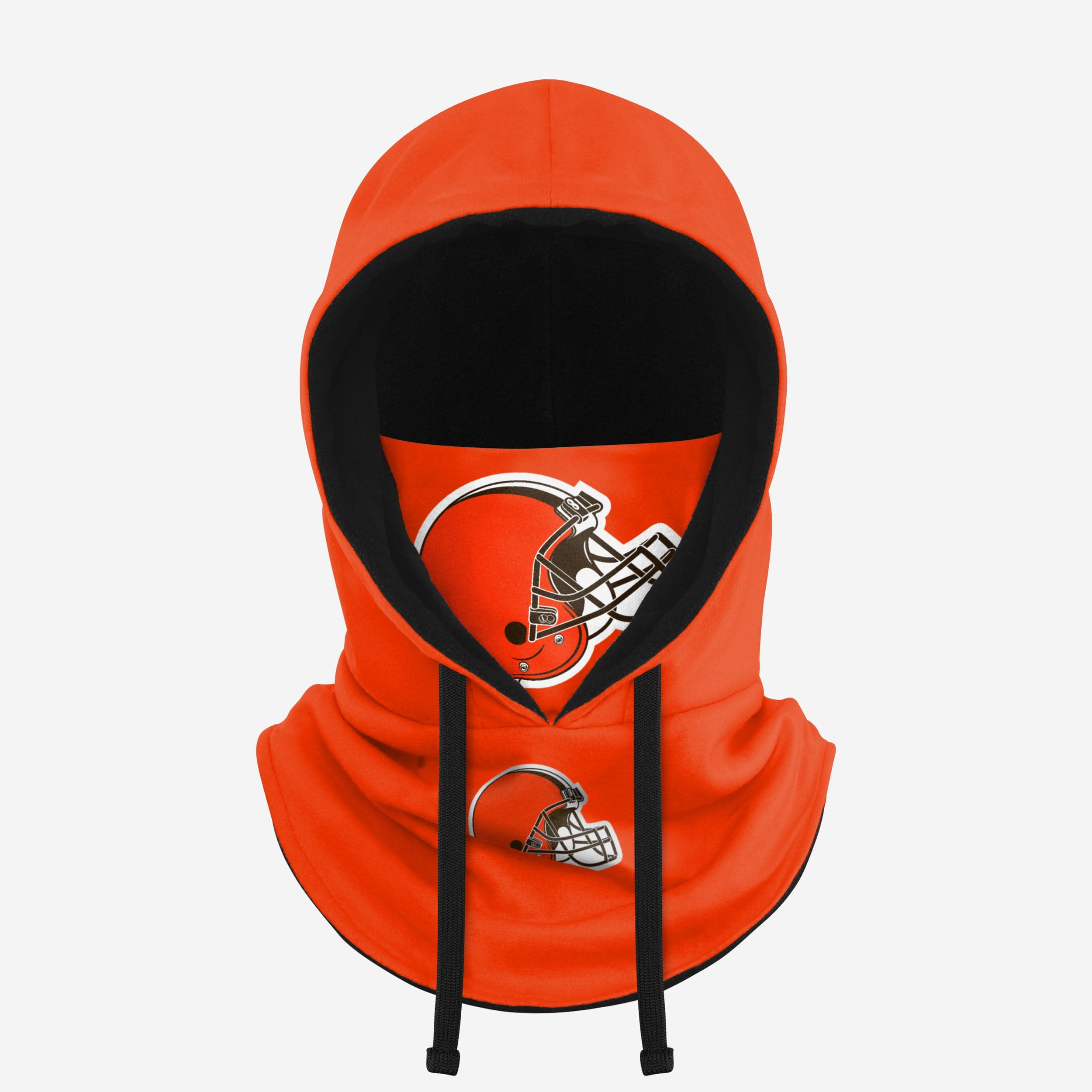 Cleveland Browns Alternate Team Color Drawstring Hooded Gaiter Fan Gear For Men And Women
