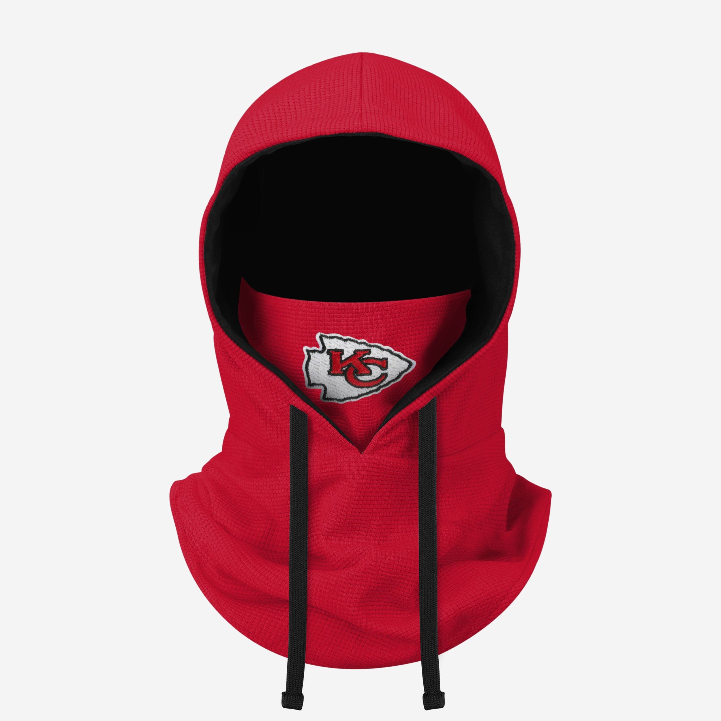 Kansas City Chiefs Waffle Drawstring Hooded Gaiter Fan Gear For Men And Women