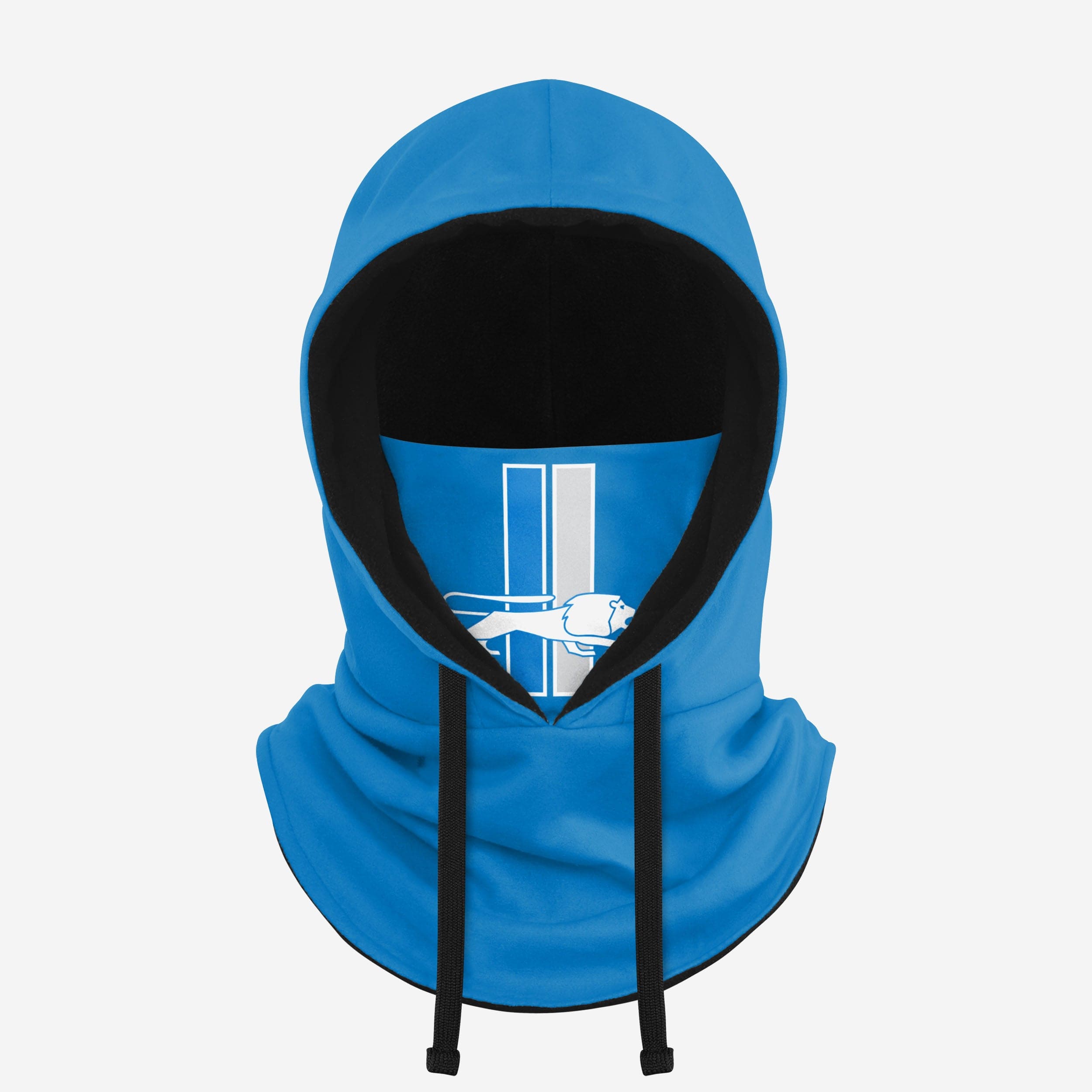 Detroit Lions Retro Drawstring Hooded Gaiter Fan Gear For Men And Women