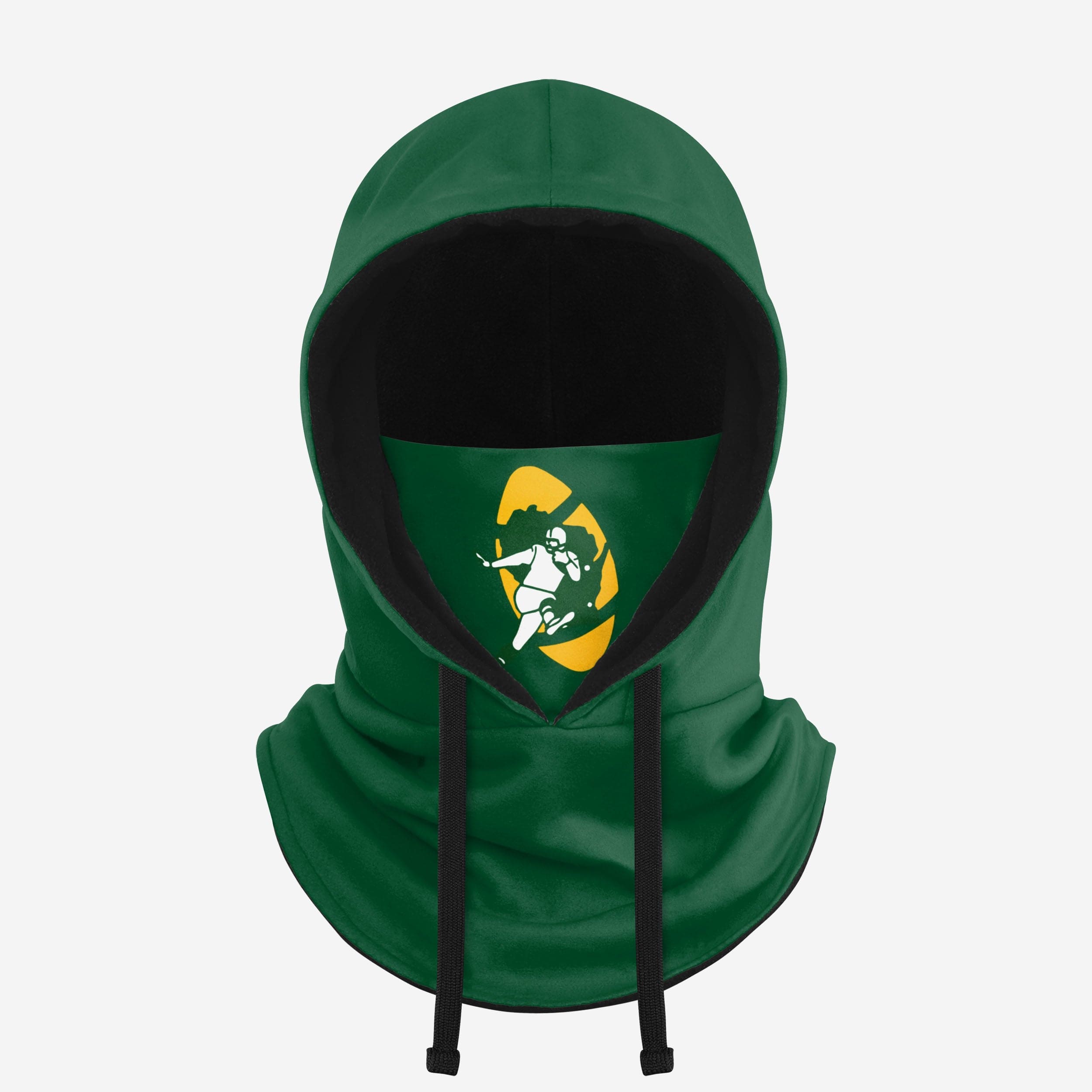 Green Bay Packers Retro Drawstring Hooded Gaiter Fan Gear For Men And Women