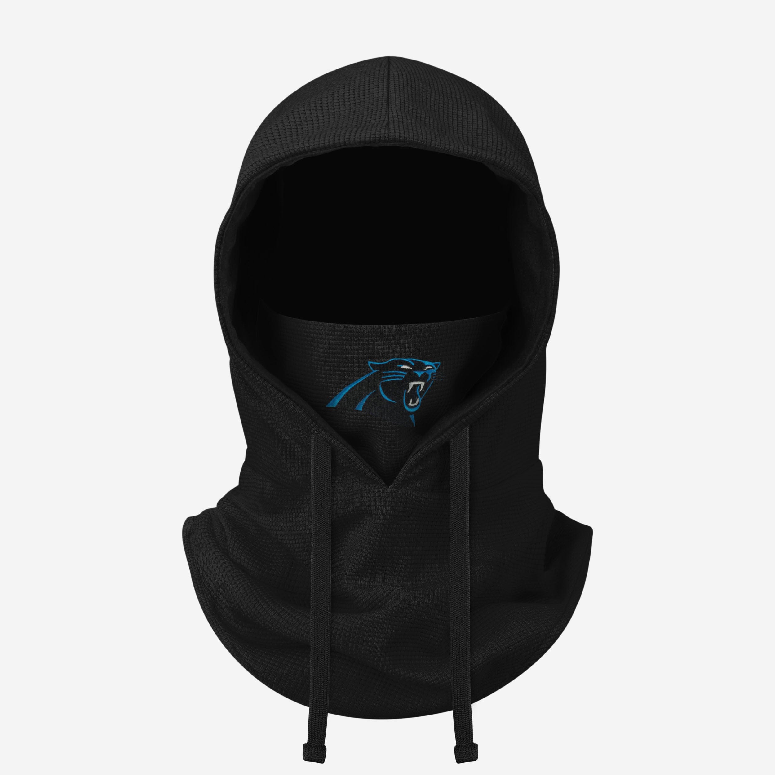 Carolina Panthers Waffle Drawstring Hooded Gaiter Fan Gear For Men And Women