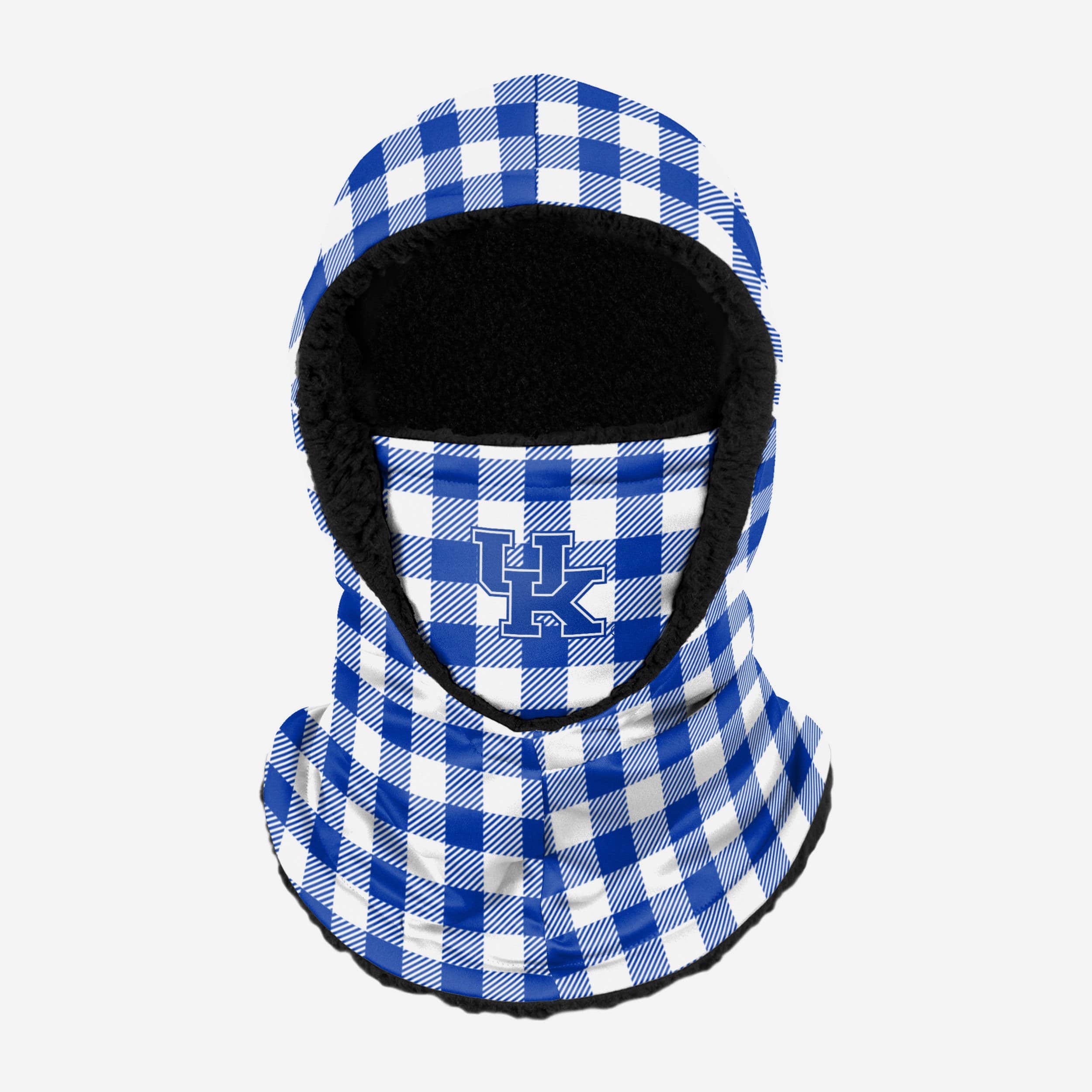 Kentucky Wildcats Ncaa Plaid Hooded Gaiter Fan Gear For Men And Women