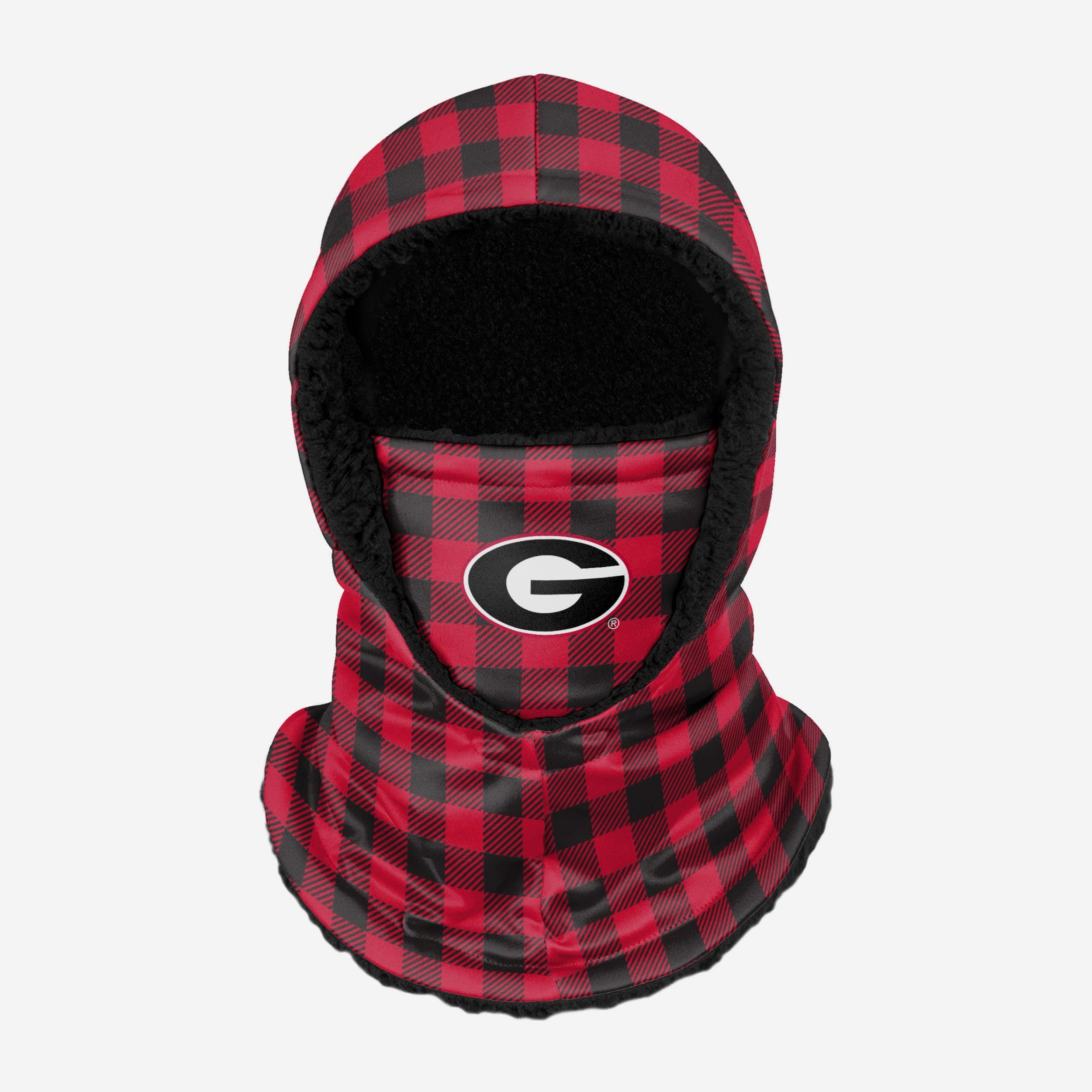 Georgia Bulldogs Ncaa Plaid Hooded Gaiter Fan Gear For Men And Women
