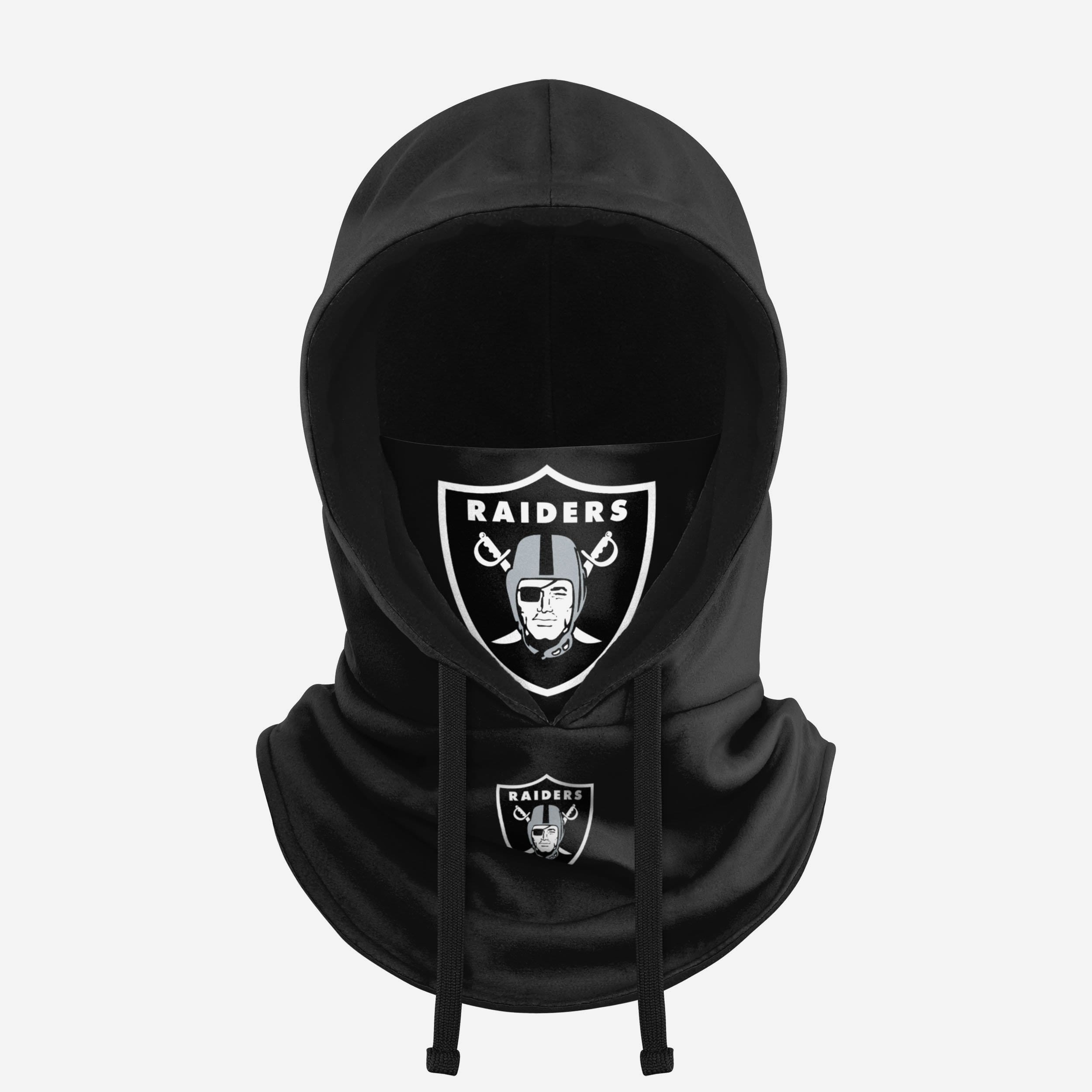 Las Vegas Raiders Drawstring Hooded Gaiter Fan Gear For Men And Women