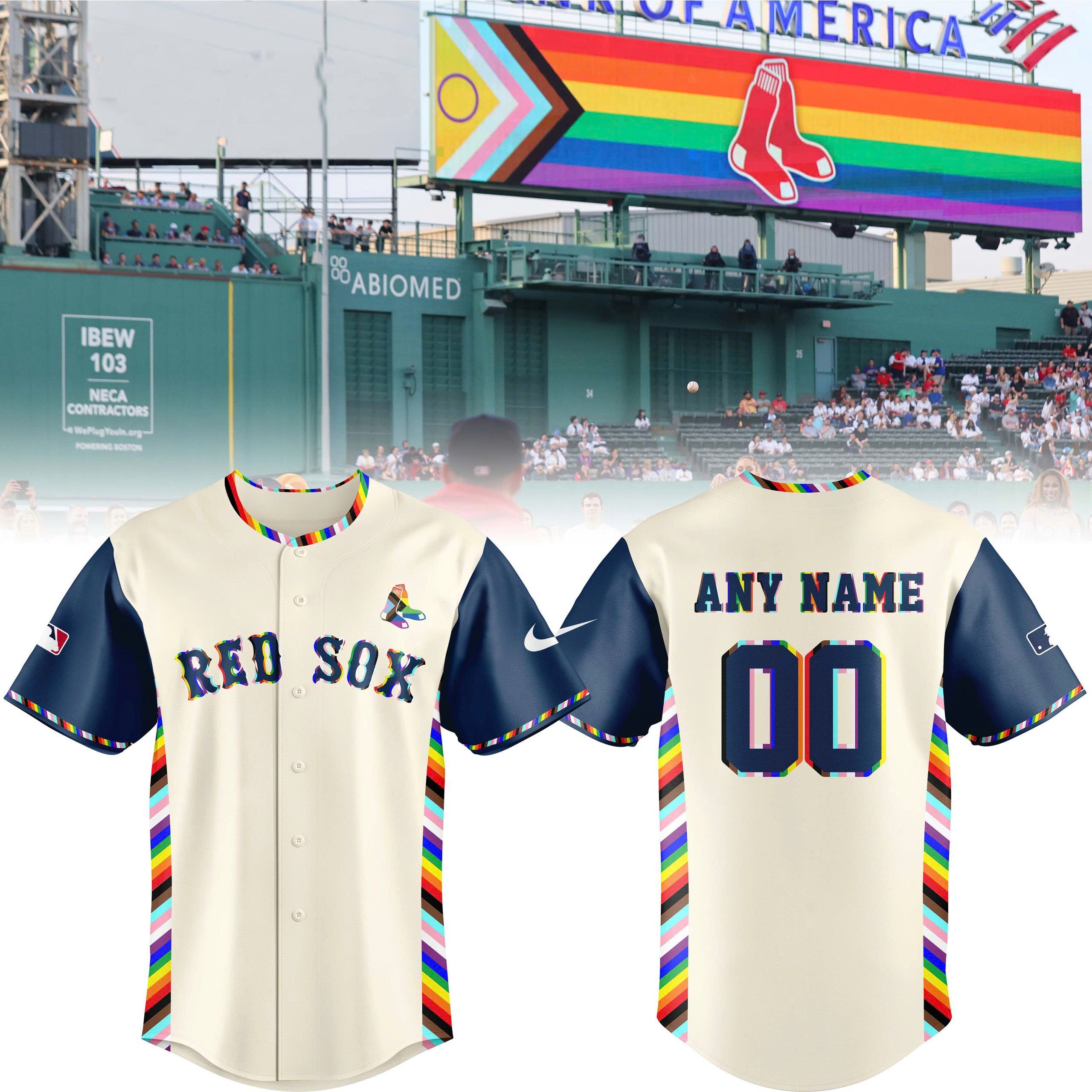 Boston Red Sox Pride Baseball Jersey For Men And Women Custom Name Number