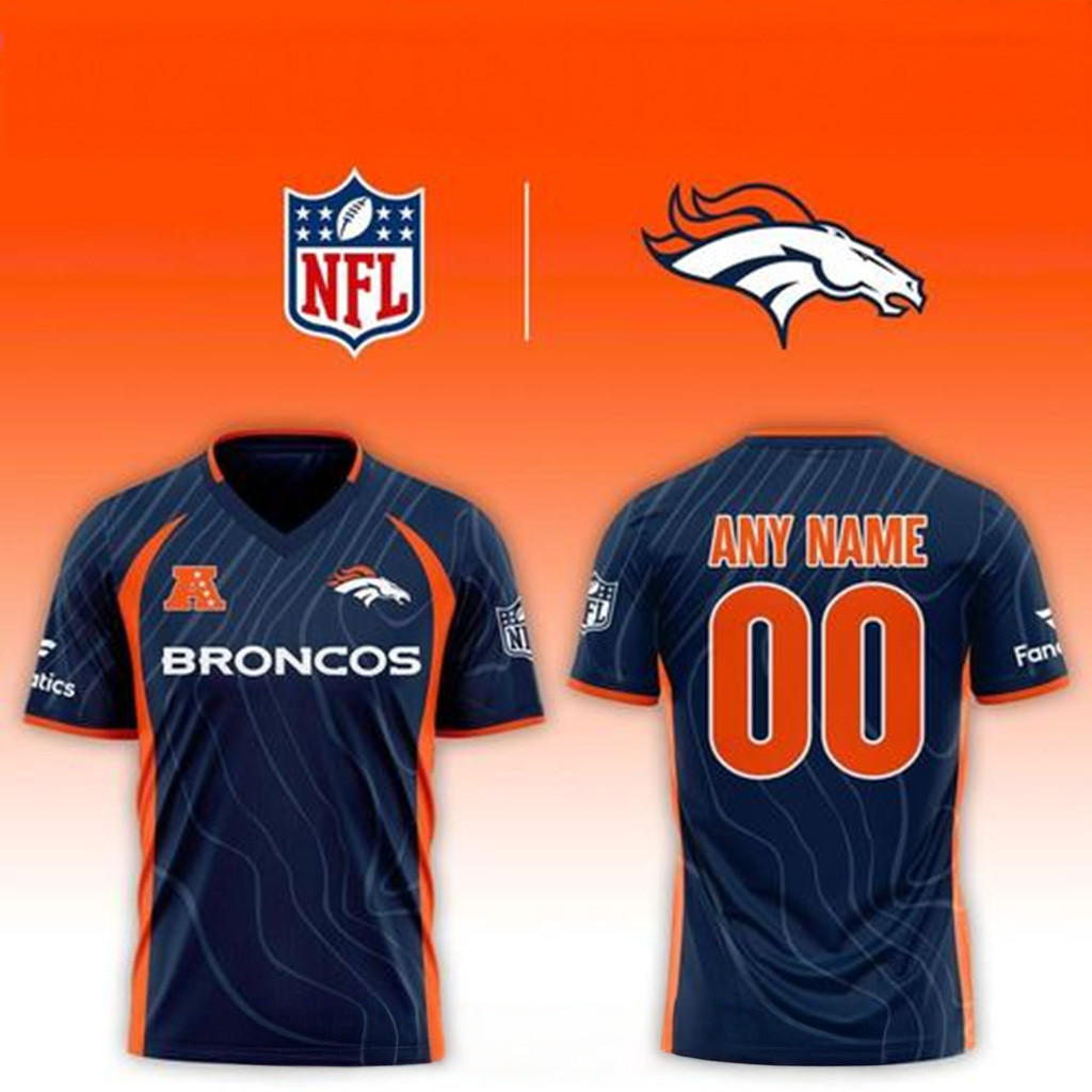 Custom Denver Broncos 2025 NFL Soccer Jersey For Men
