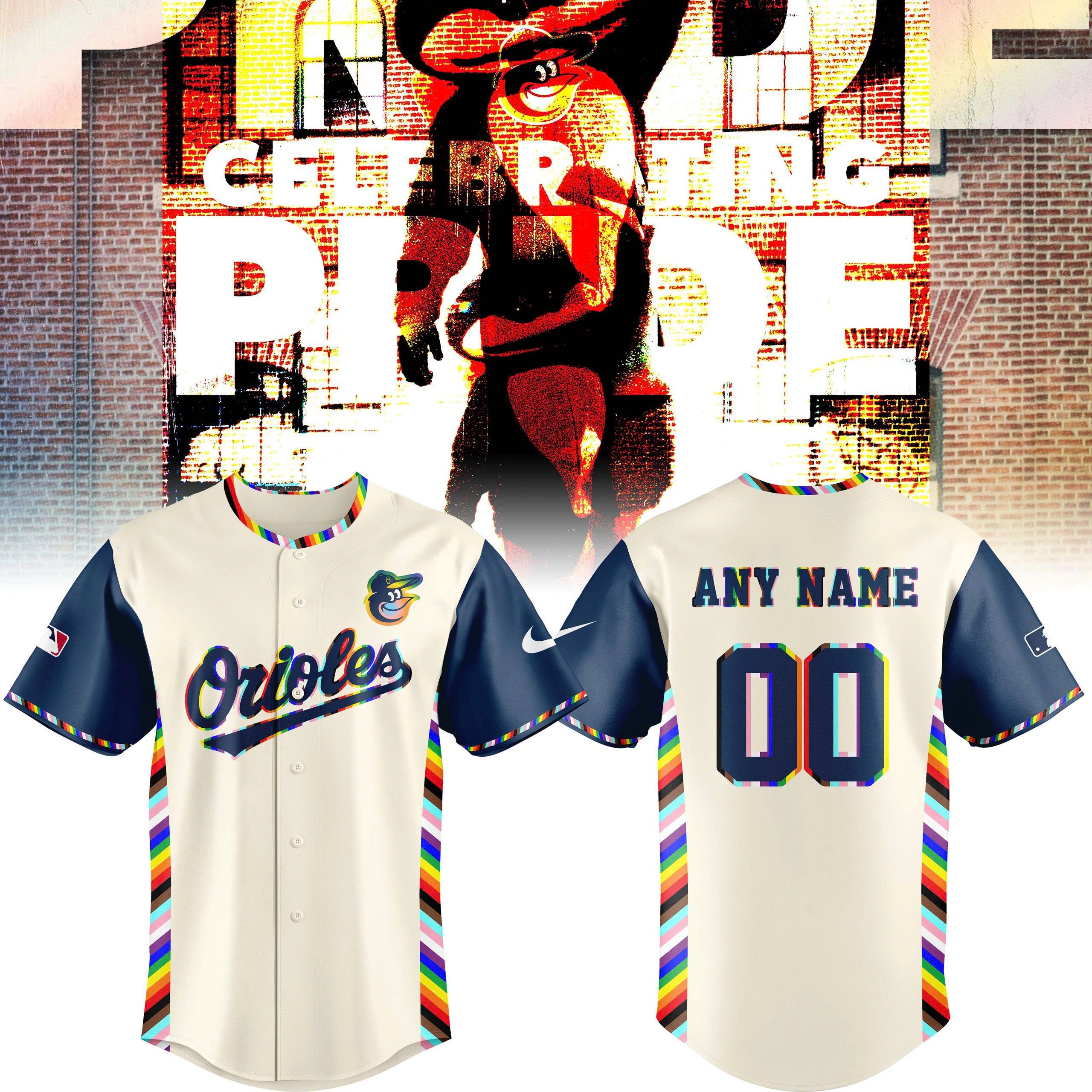 Batimore Orioles Pride Baseball Jersey For Men And Women Custom Name Number