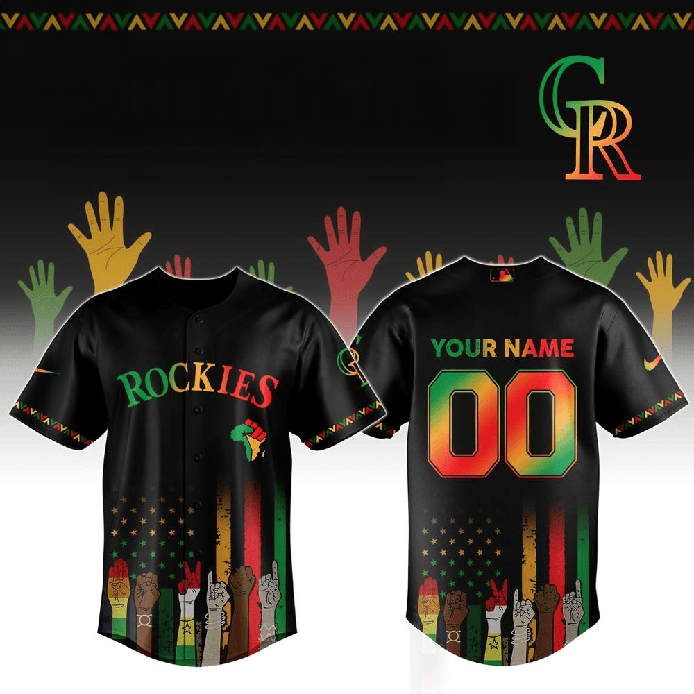 Custom Colorado Rockies MLB x Juneteenth Freedom Day Baseball Jersey