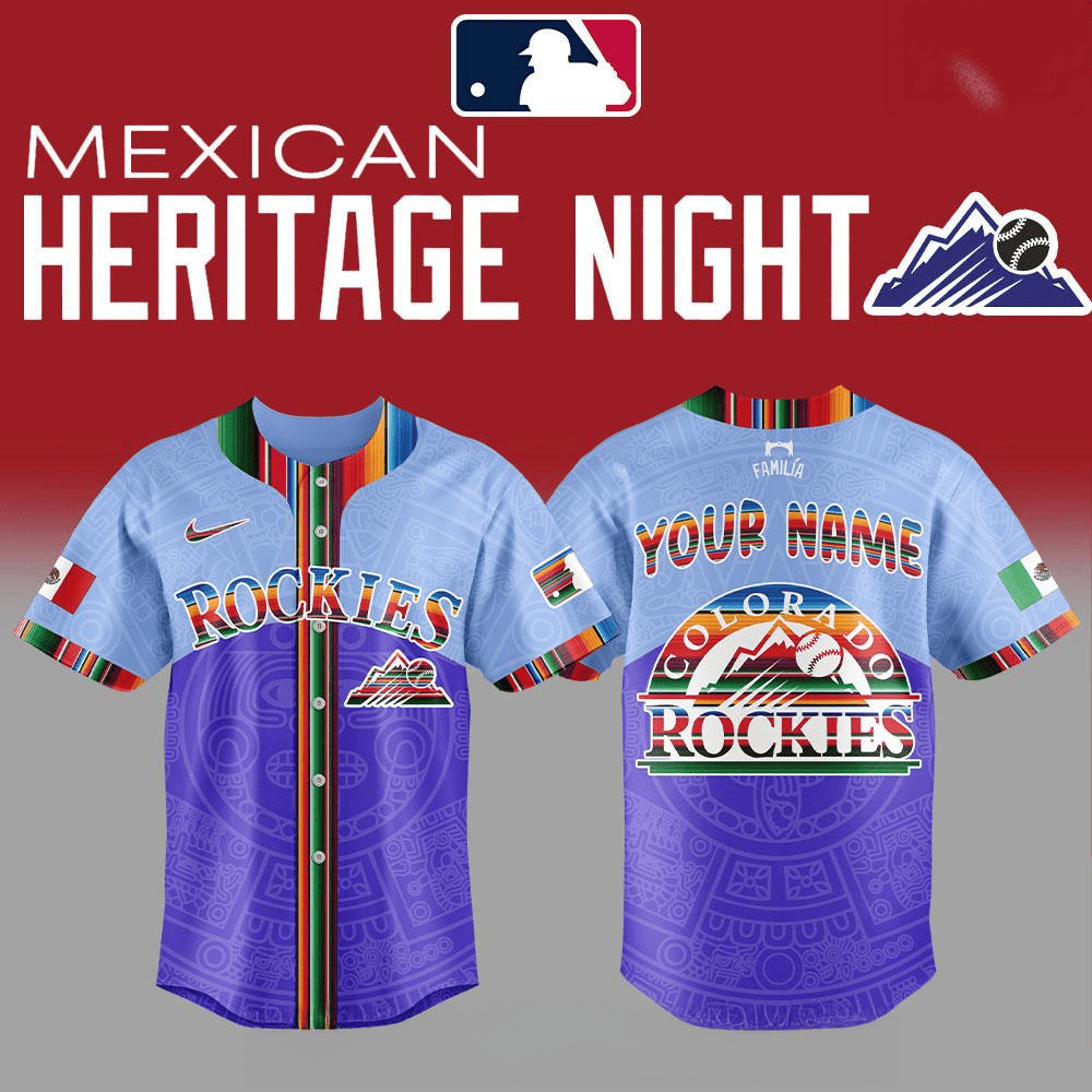 Custom Colorado Rockies 2025 Mexican Heritage Night Special Baseball Jersey