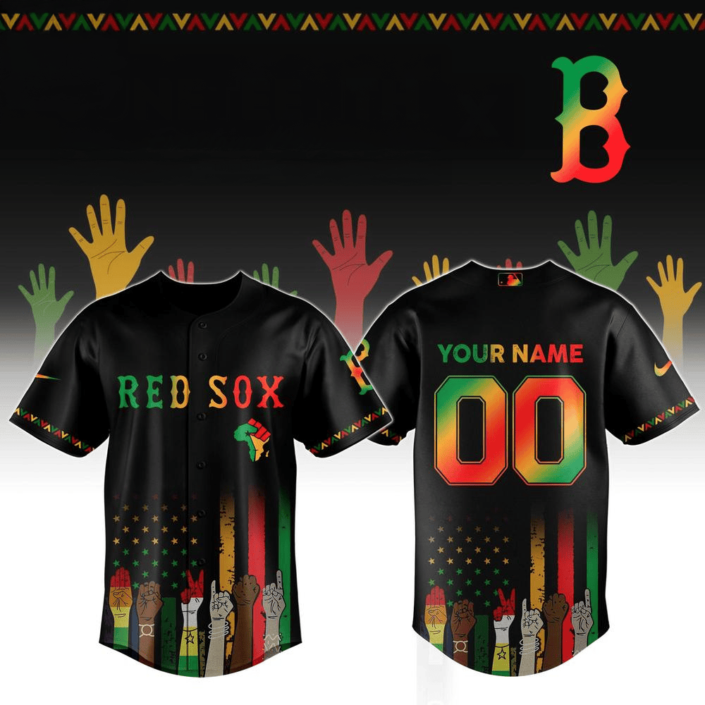Custom Boston Red Sox MLB x Juneteenth Freedom Day Baseball Jersey For Men And Women