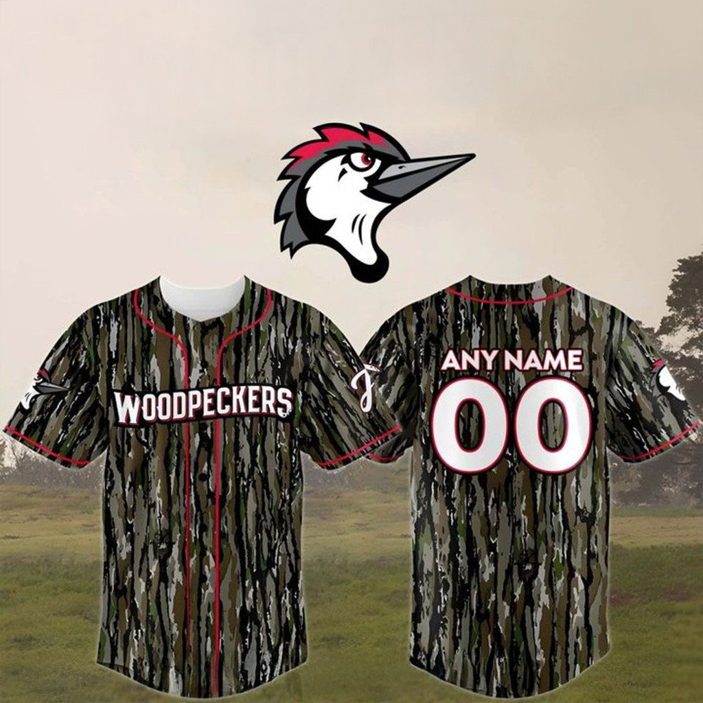 Fayetteville Woodpeckers Camouflage Uniform Baseball Jersey For Men And Women