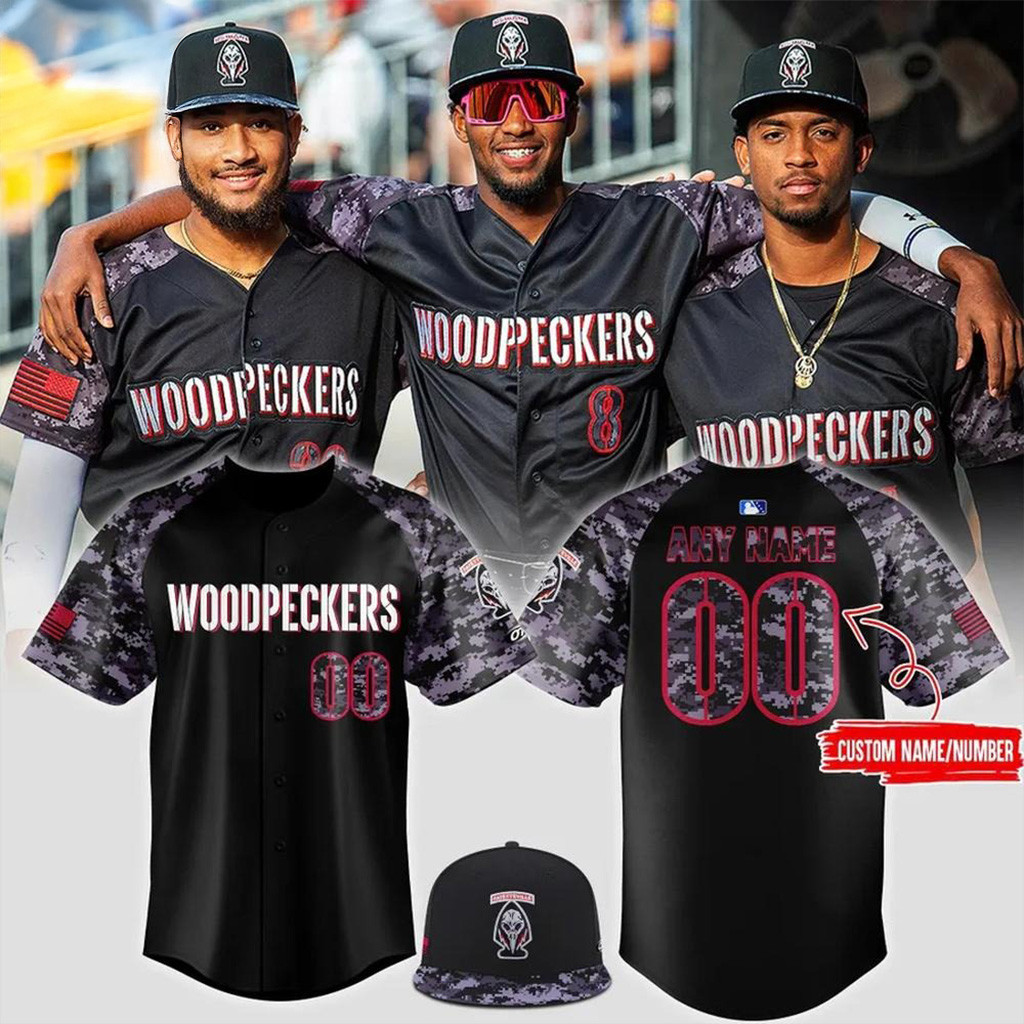 Fayetteville Woodpeckers Black Ops Baseball Jersey For Men And Women