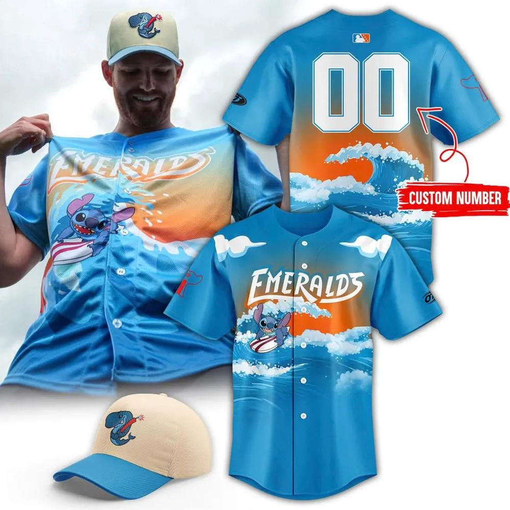 Eugene Emeralds x Lilo And Stitch Night 2025 Baseball Jersey For Men And Women