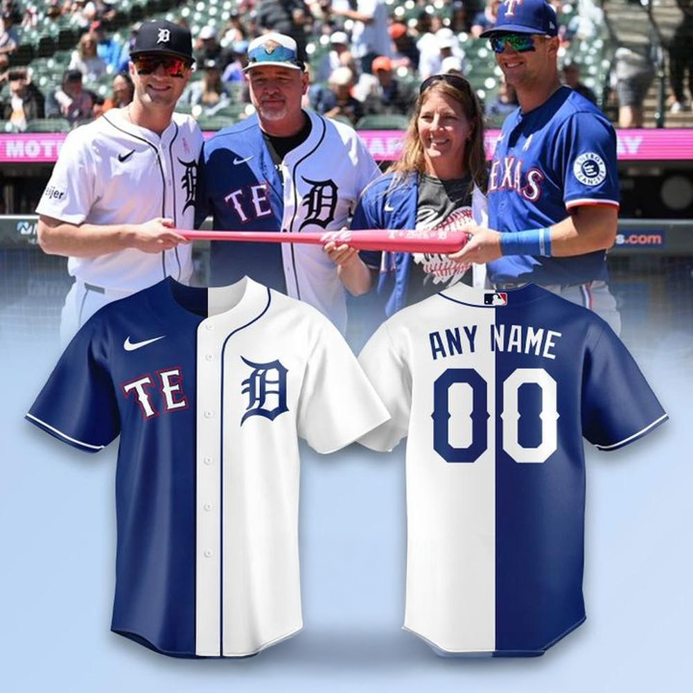 Custom Detroit Tigers x Texas Rangers 2025 Baseball Jersey