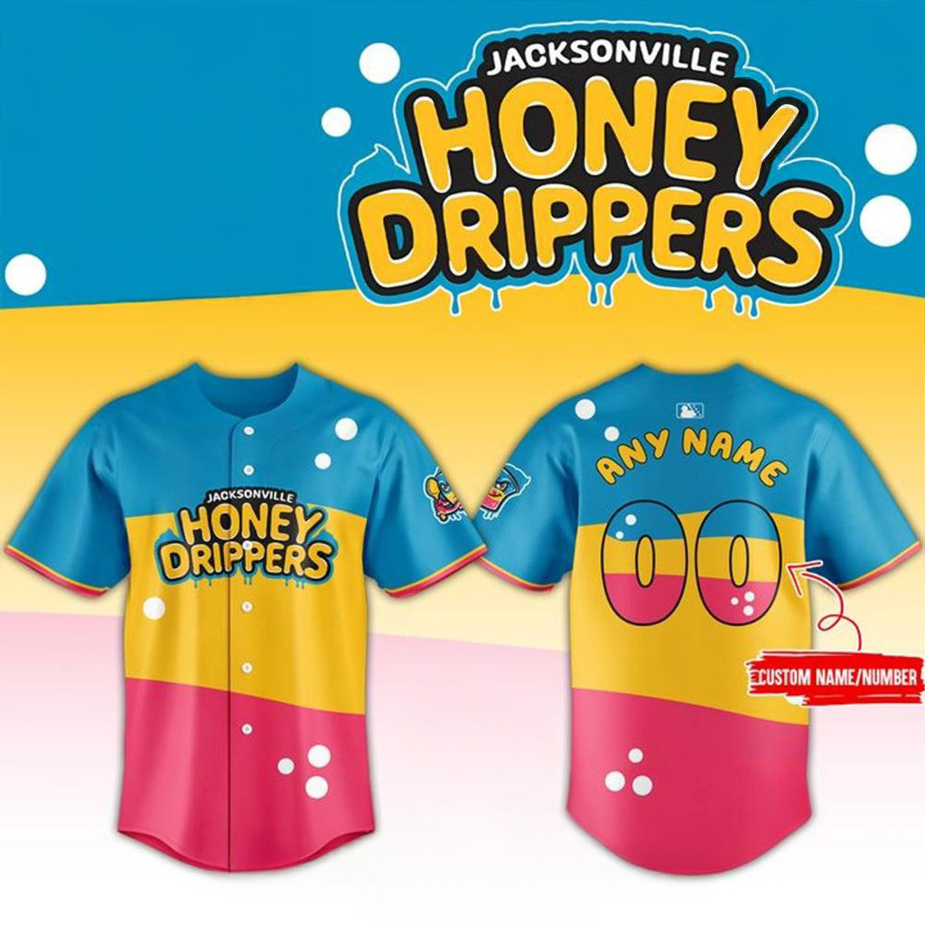 Custom Jacksonville Jumbo Shrimp 2025 Honey Drippers Jersey Gifts For Friends