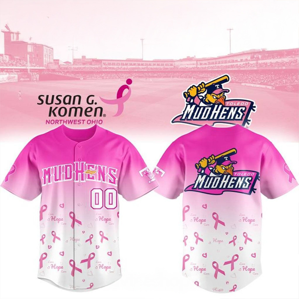 Toledo Mud Hens 2025 Pink In The Park Custom Baseball Jersey For Men And Women