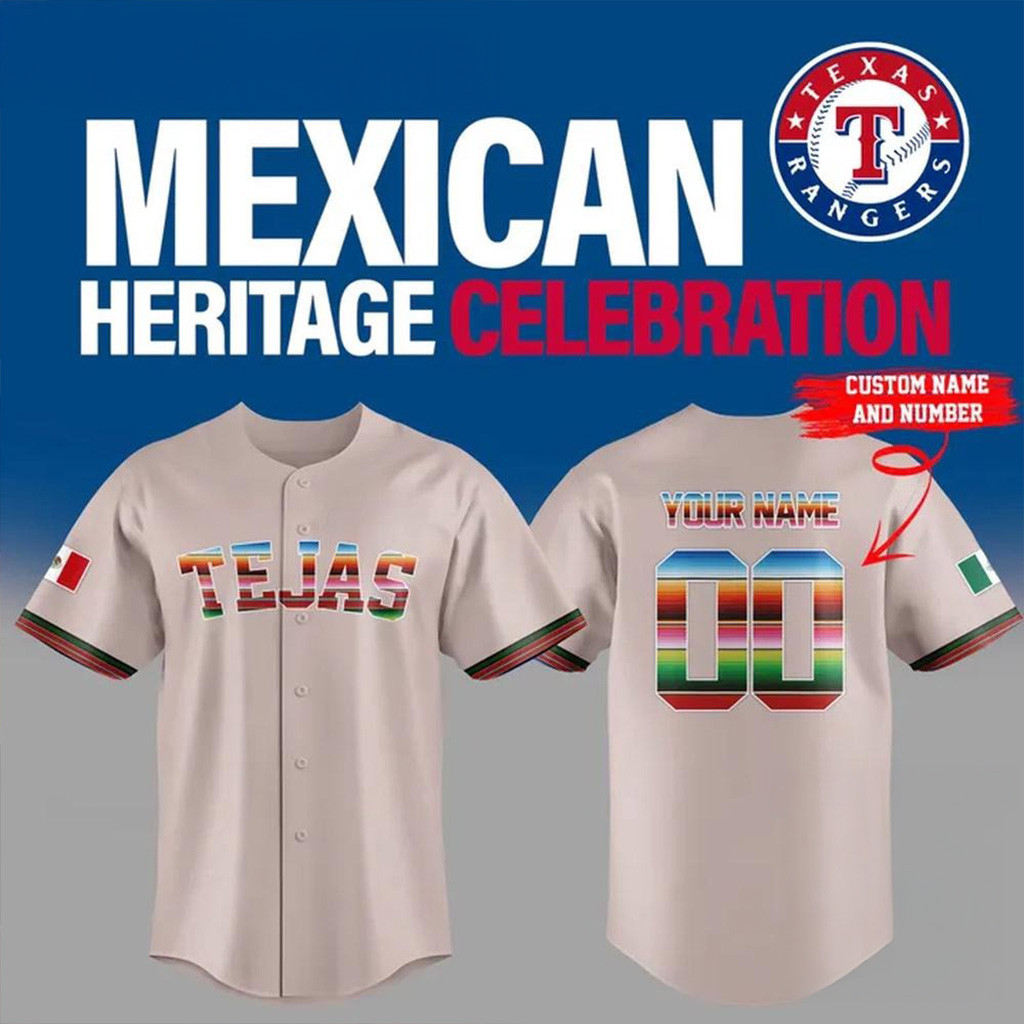 Texas Rangers Mexican Heritage Celebration 2025 Baseball Jersey For MLB Men And Women