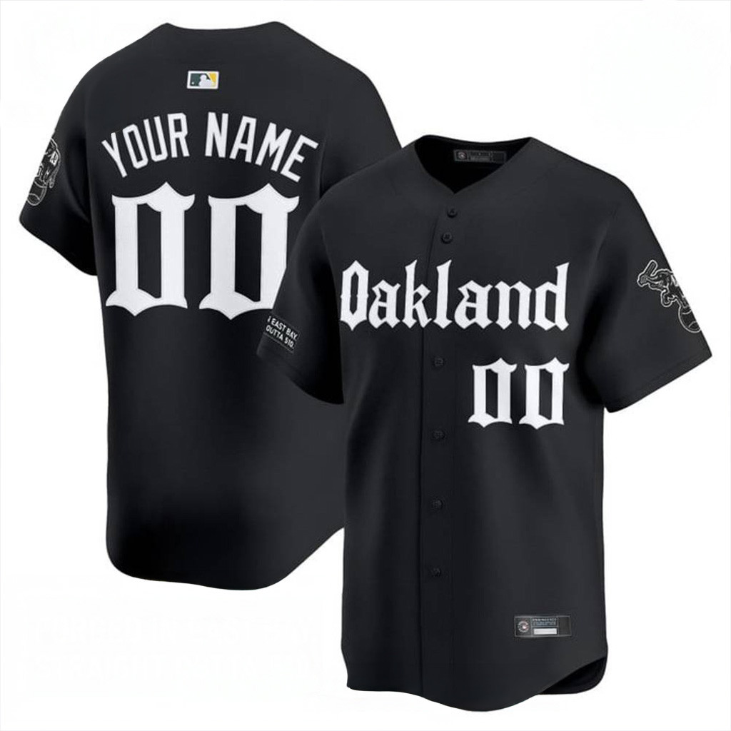 Custom Oakland Athletics Gothic East Bay Edition Special Baseball Jersey All Over Print