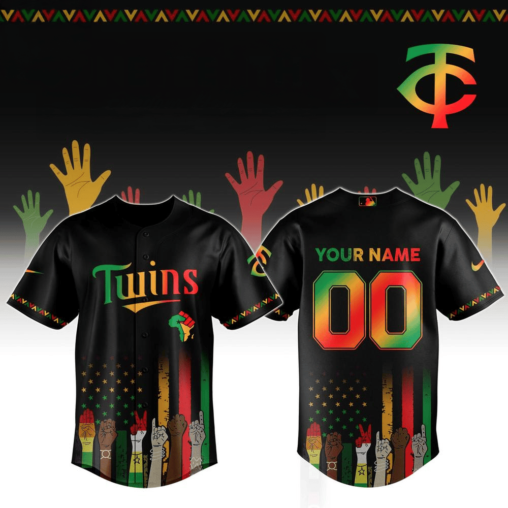 Custom Minnesota Twins MLB x Juneteenth Freedom Day Baseball Jersey Minnesota Twins Merch