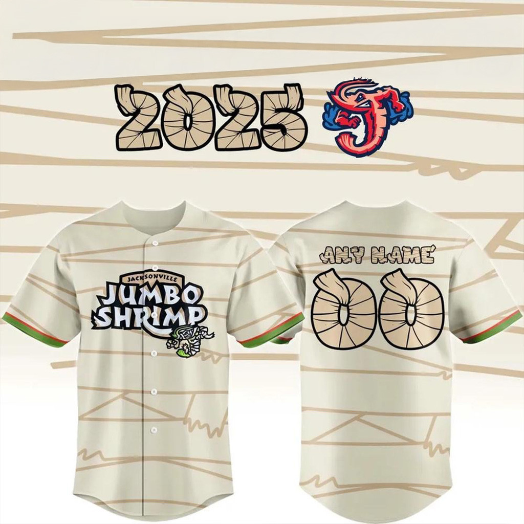 Custom Jacksonville Jumbo Shrimp 2025 Mummy Baseball Jersey Present For Husband