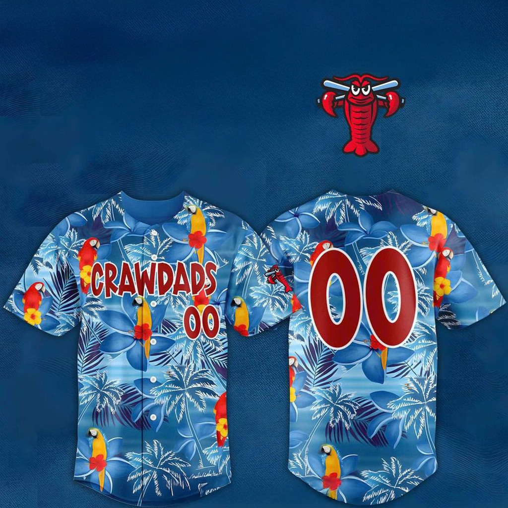 Hickory Crawdads Margaritaville Night 2025 Baseball Jersey Custom Name For Men And Women