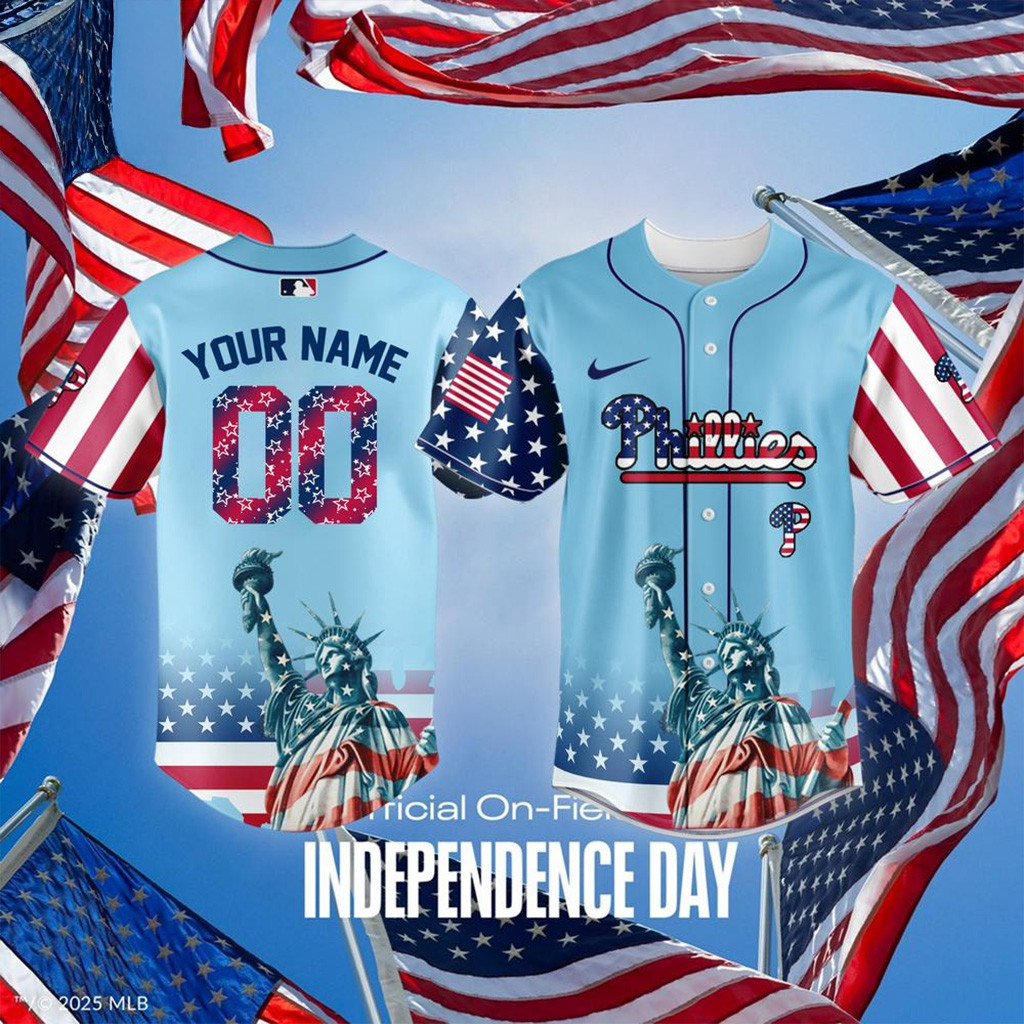 Philadelphia Phillies 2025 Independence Day Baseball Jersey For Men And Women