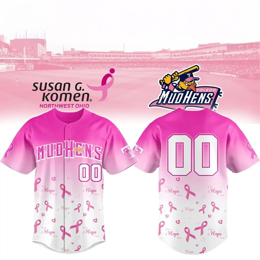 Personalized Milb Toledo Mud Hens Pink in the Park Baseball Jersey