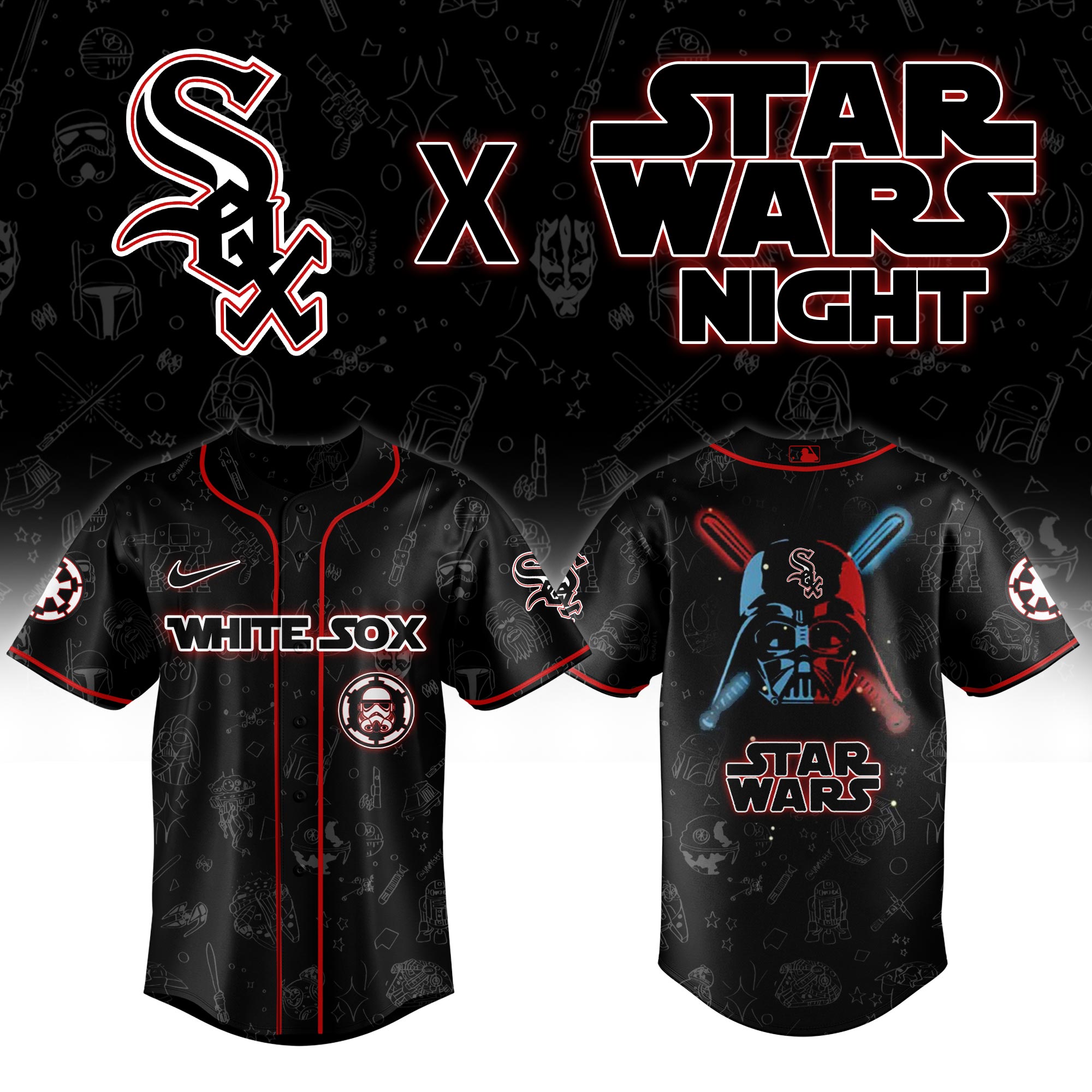 Chicago White Sox 2025 Star Wars Night Baseball Jersey MLB For Men And Women