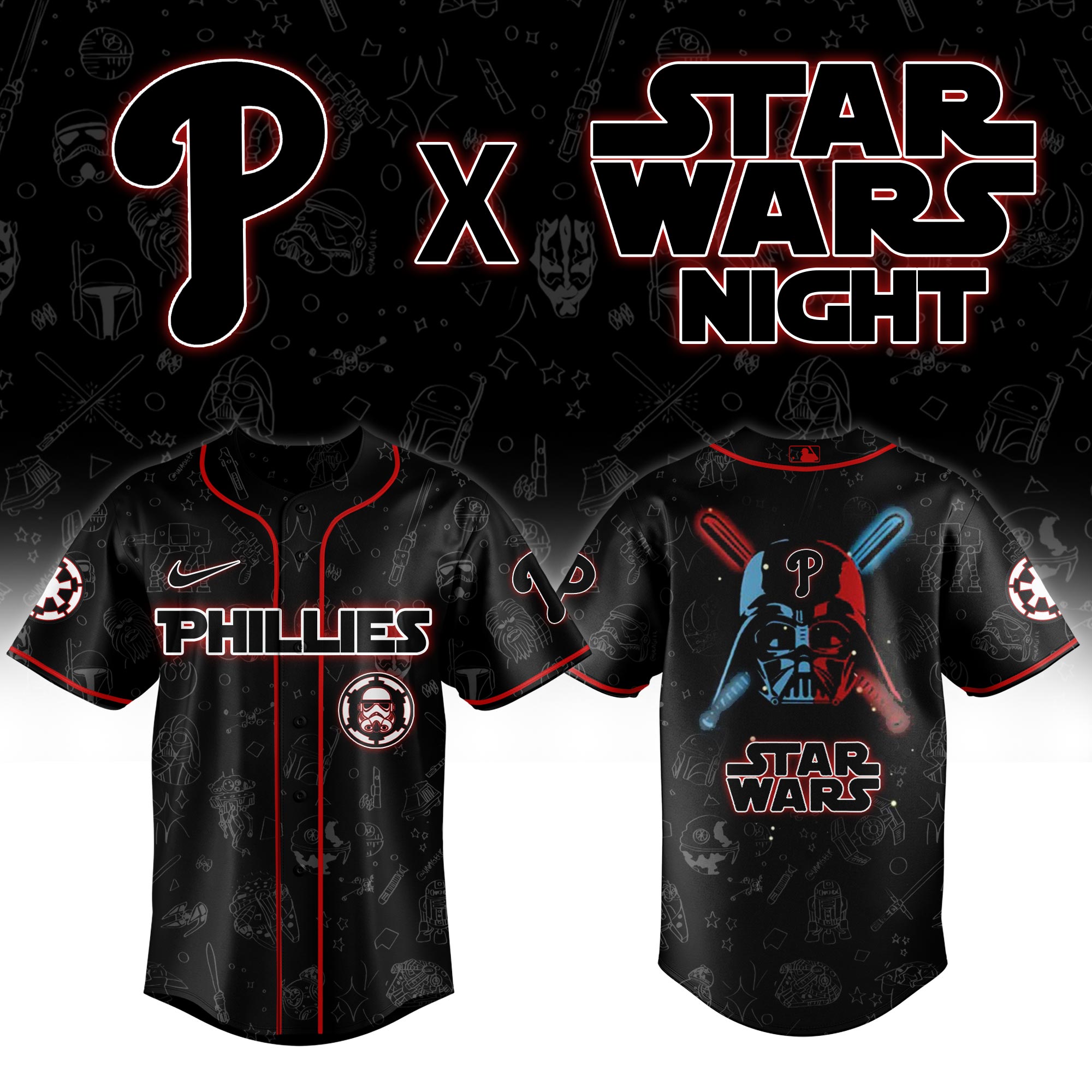 Philadelphia Phillies 2025 Star Wars Night Limited Jersey