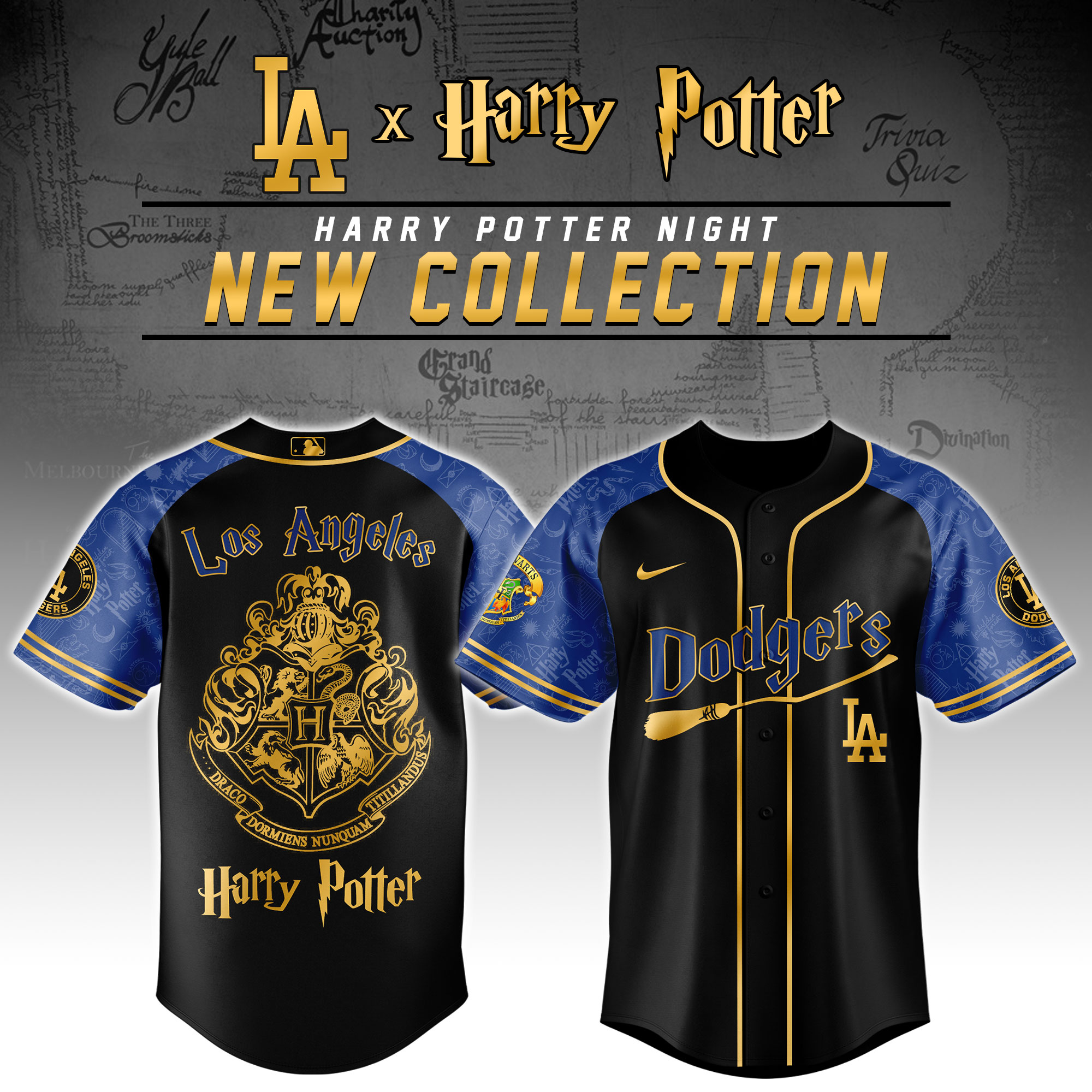 Los Angeles Dodgers x Harry Potter Night Baseball Jersey For MLB Fans Men And Women