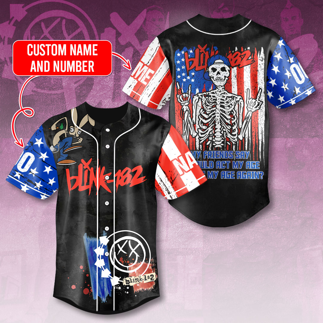 Official Blink 182 Music Baseball Jersey For Fan Men And Women