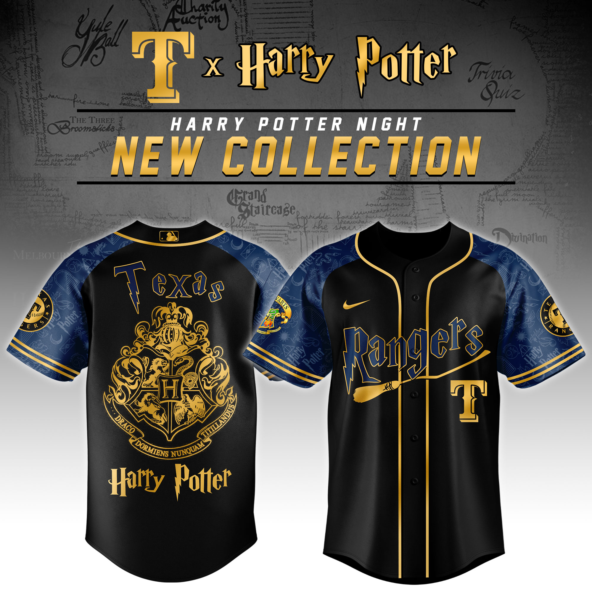 Texas Rangers Harry Potter Night Baseball Jersey For MLB Fans