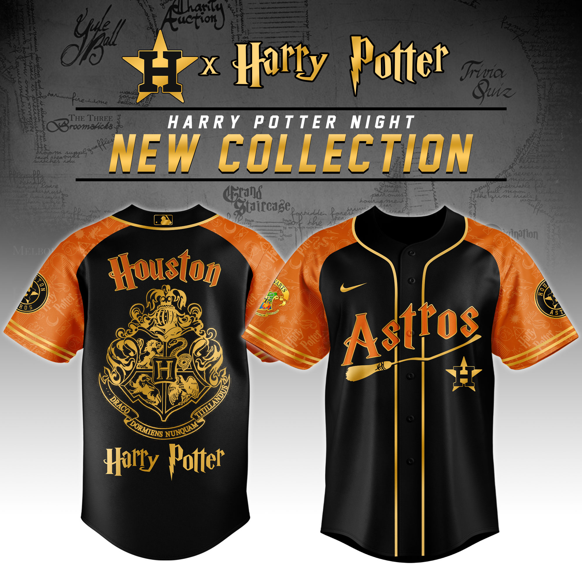 Houston Astros x Harry Potter Night Baseball Jersey For MLB Fans Men And Women
