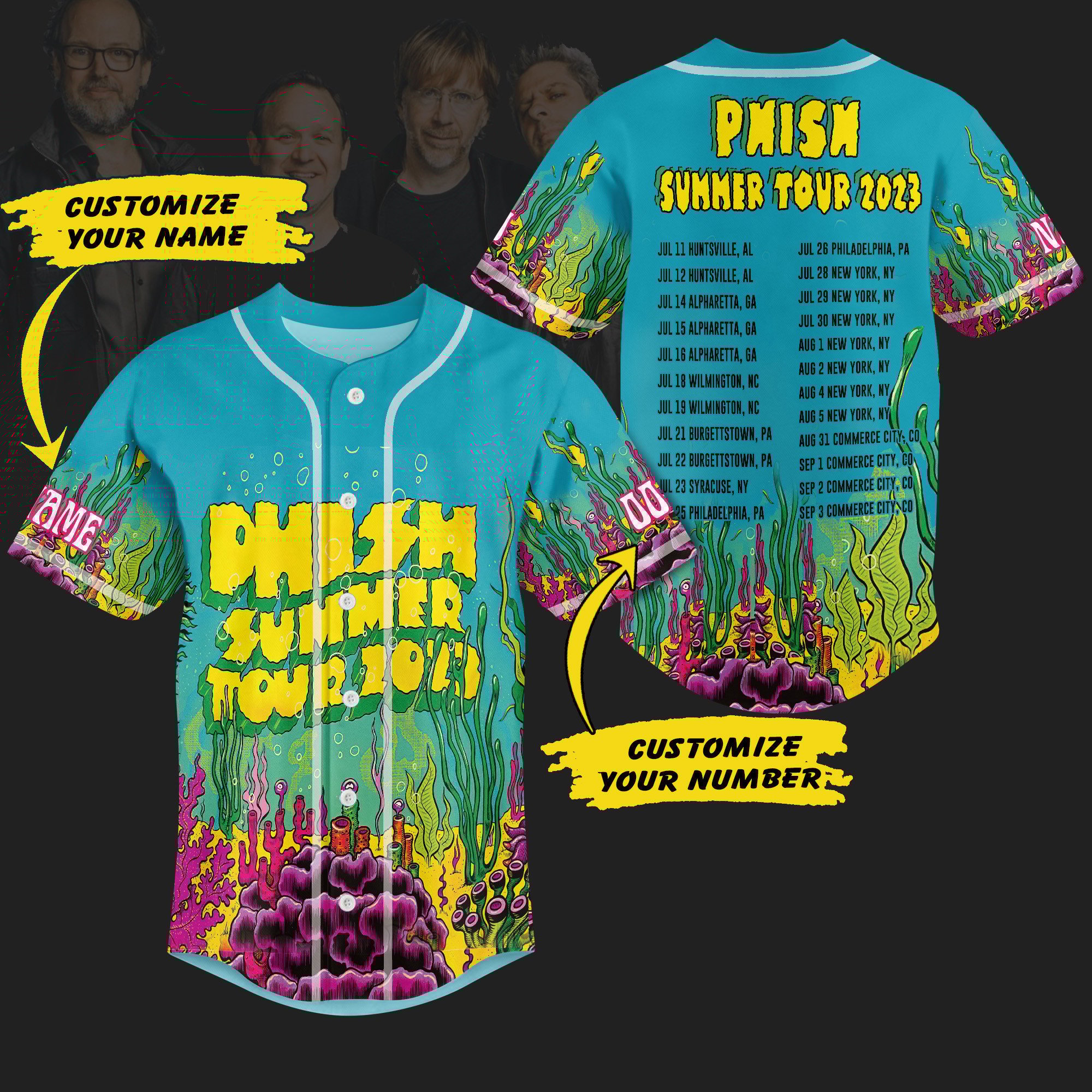 Phish Summer Tour 2023 Baseball Jersey For Fans Men And Women